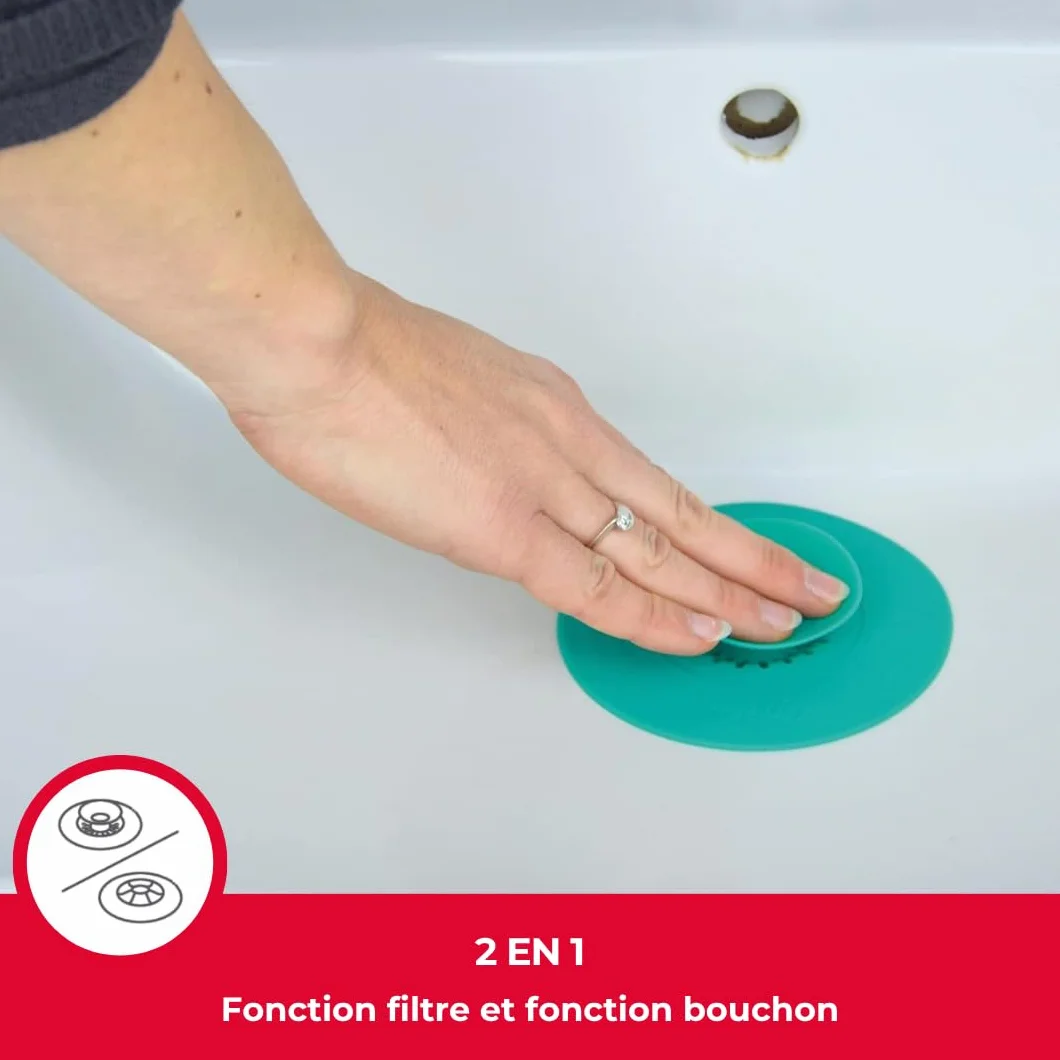 Wirquin Bouchon et filtre universel Uppy blanc pour évacuations évier lavabo baignoire