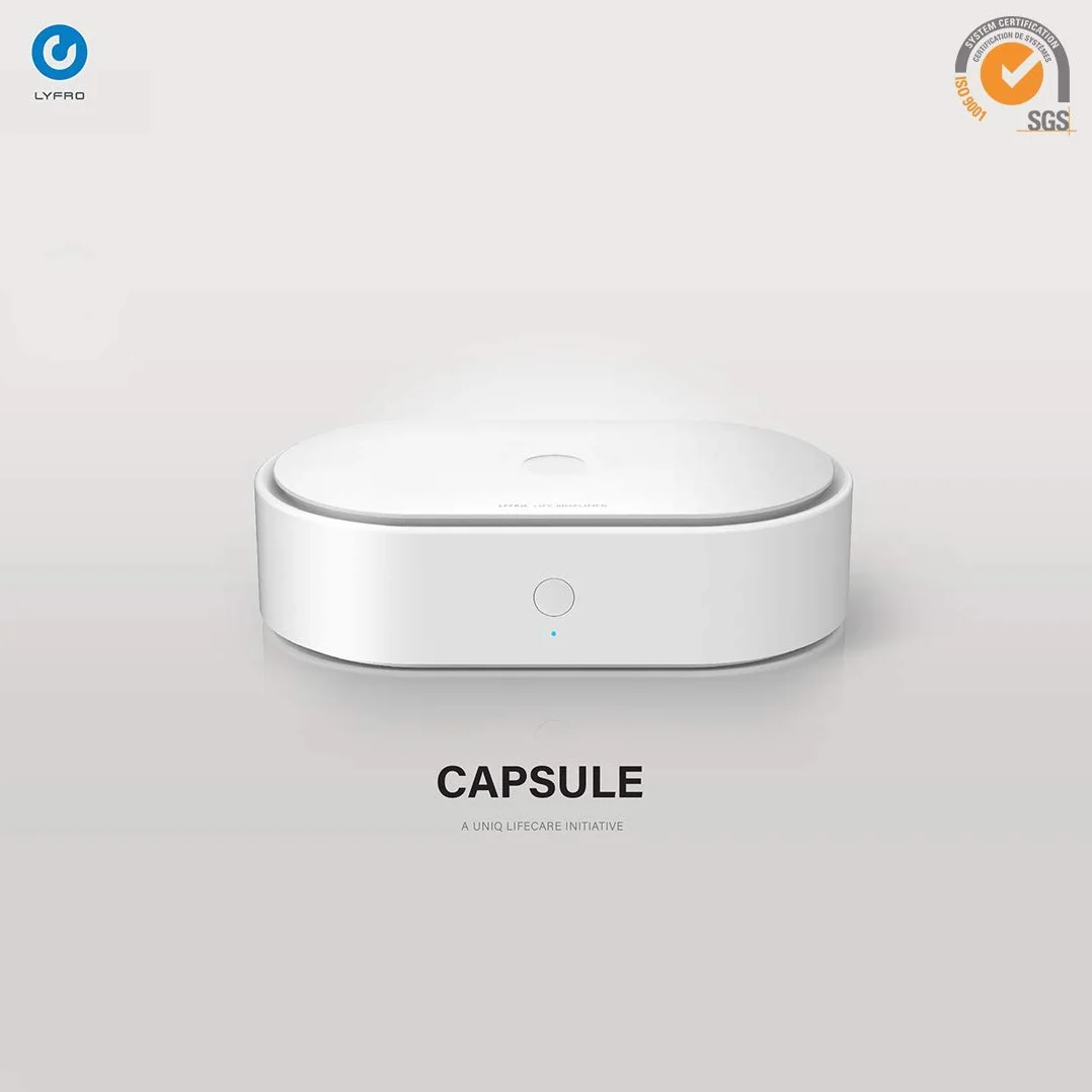 Capsule skrzynka do dezynfekcji UV-C, pełna moc UV-C do zwalczania wirusów i bakterii, mobilna jednostka do dezynfekcji rzeczy codziennego użytku, biała