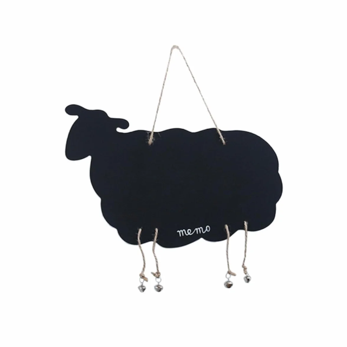 Sewroro Tableau Noir Suspendu en Bois Double Face Motif Mouton Panneau Décoratif Mural pour Maison
