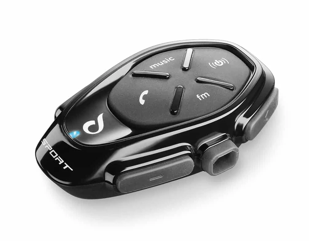 Interphone Cellularline SPORT | DOUBLE | Interkom kask Bluetooth do komunikacji motocyklowej, do 4 motocyklistów, odległość 1 km, 20 godzin autonomii, radio, MP3, GPS, wodoodporny, uniwersalny.