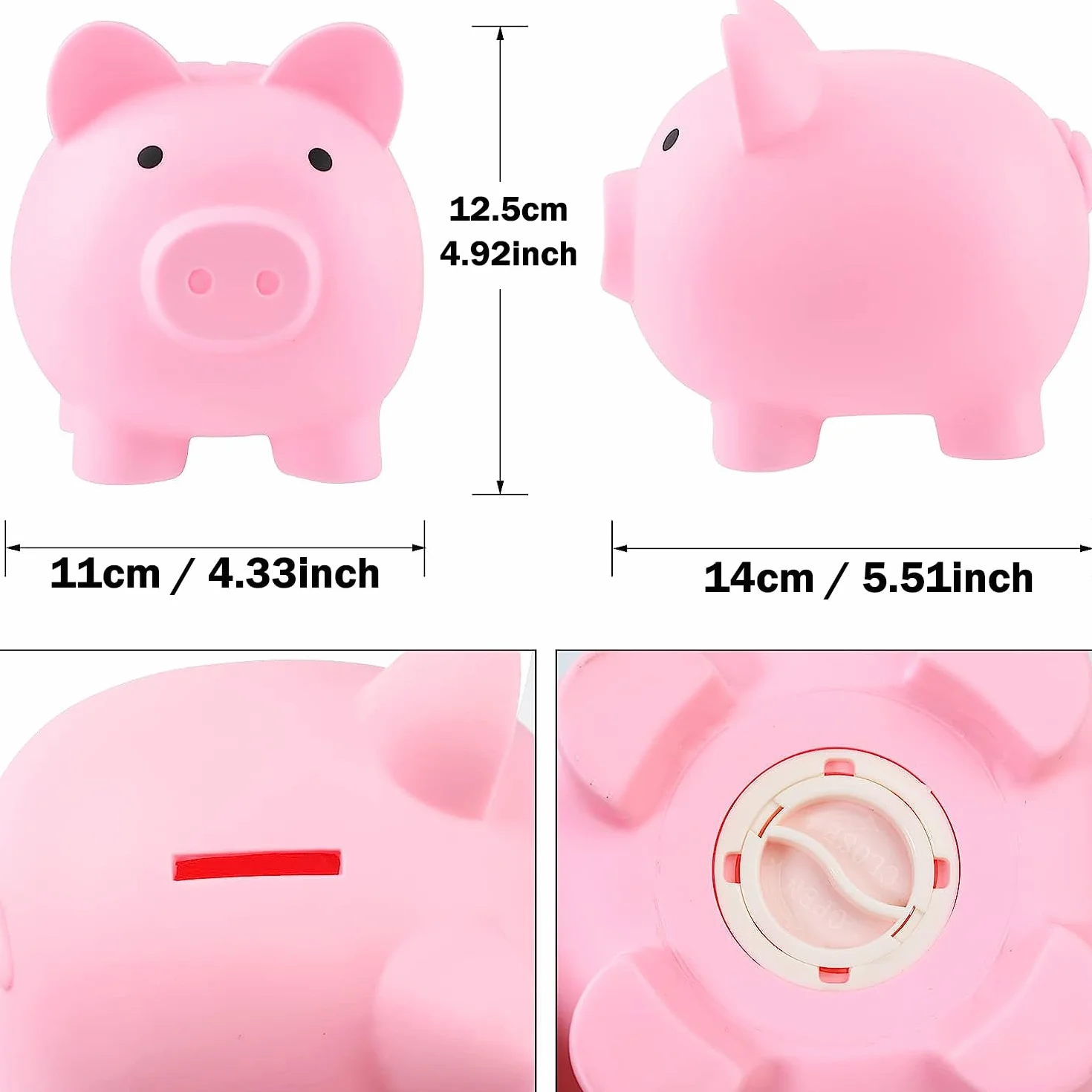 Tirelire Rose pour Filles incassable Cadeau d'anniversaire