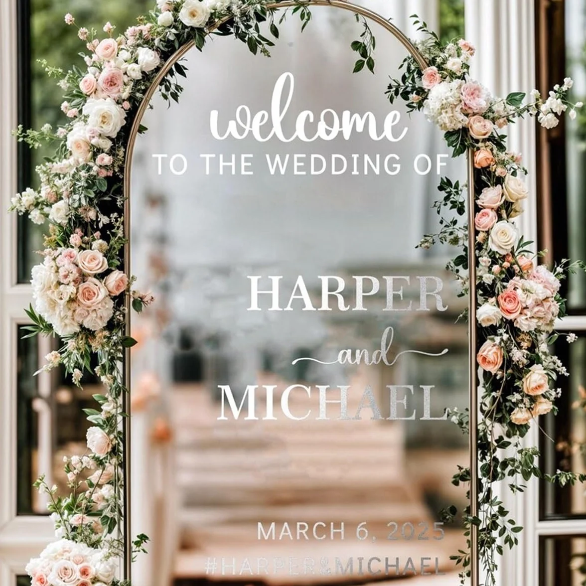 Autocollants de miroir de mariage personnalisés