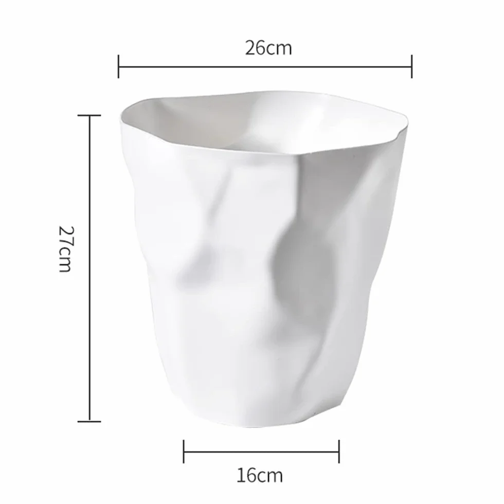 Poubelle Corbeille à Papiers en Plastique Blanche Écologique Bureau Chambre