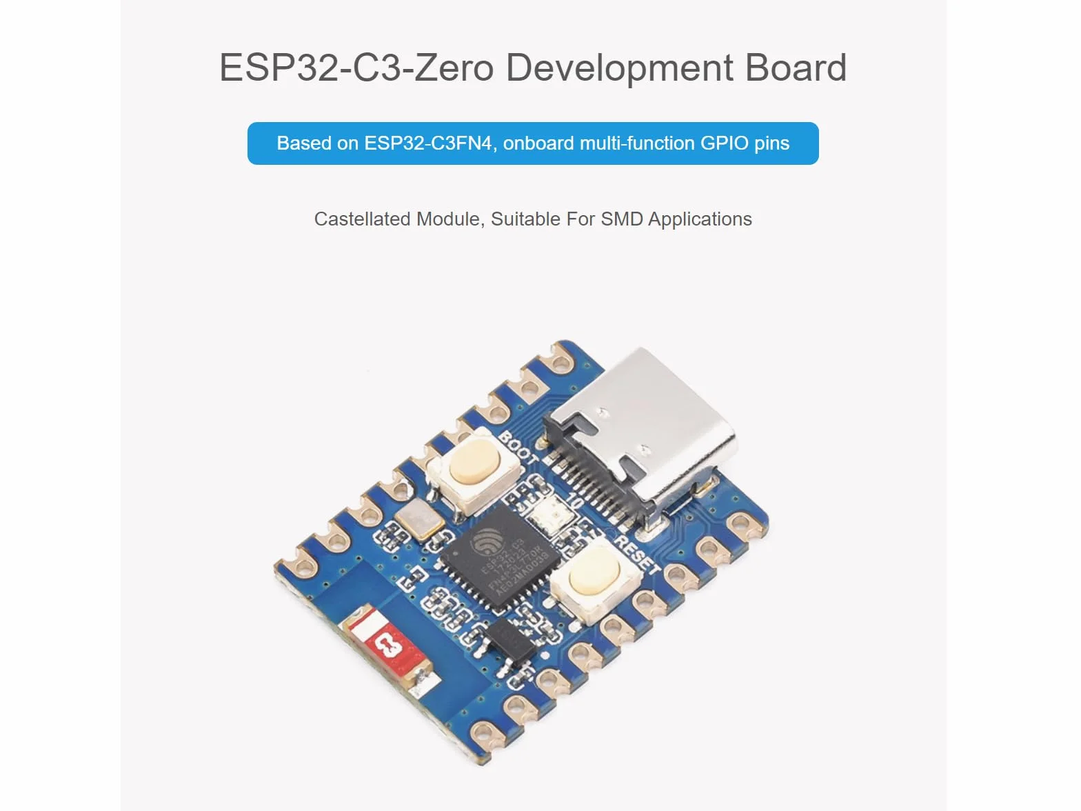 ESP32-C3 Mini Development Board ESP32-C3FN4 Single-Core Processor 2.4GHz Wi-Fi Bluetooth 5 160MHz C/C++ MicroPython