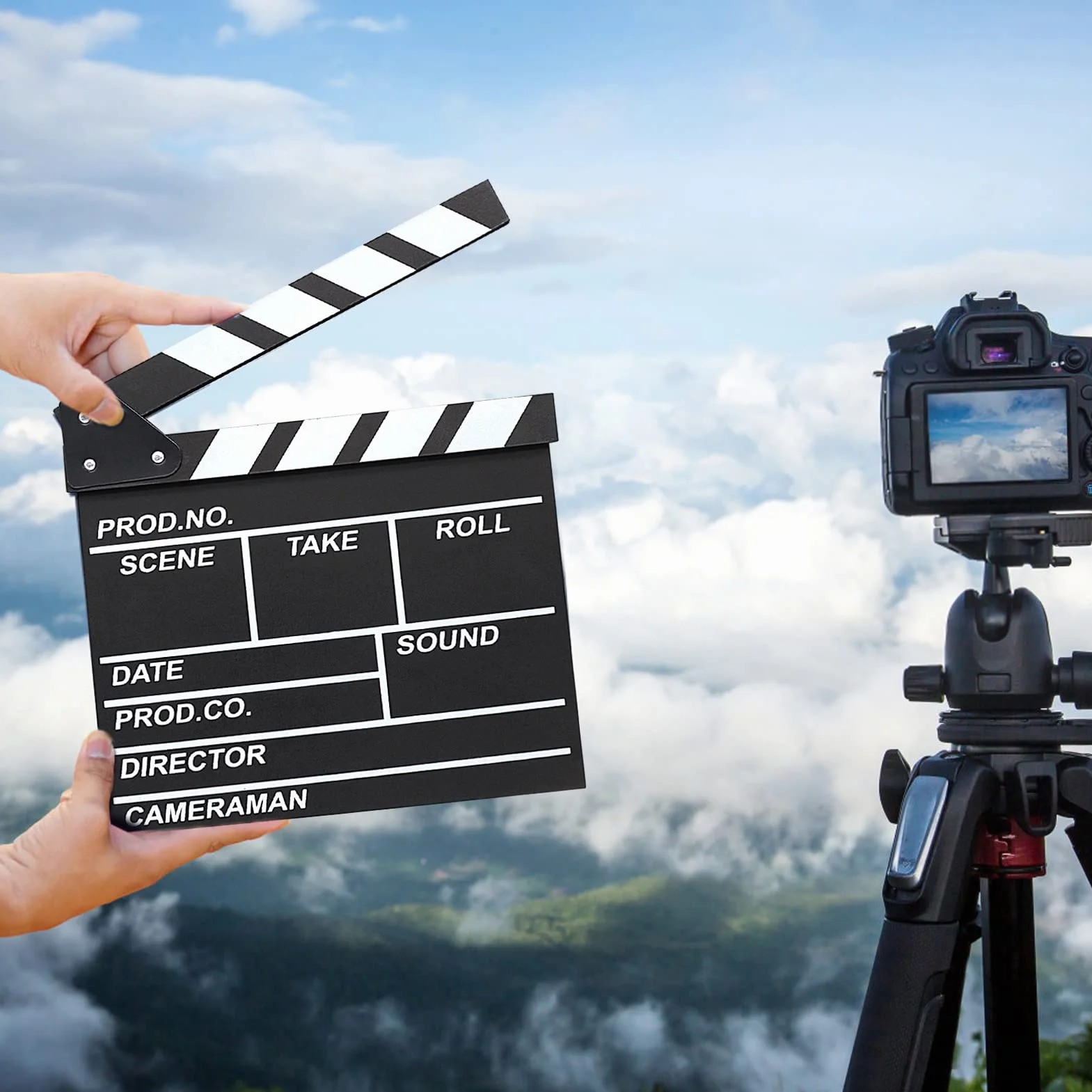 Tableau d'administration en bois clapperboard vintage accessoires de film TV