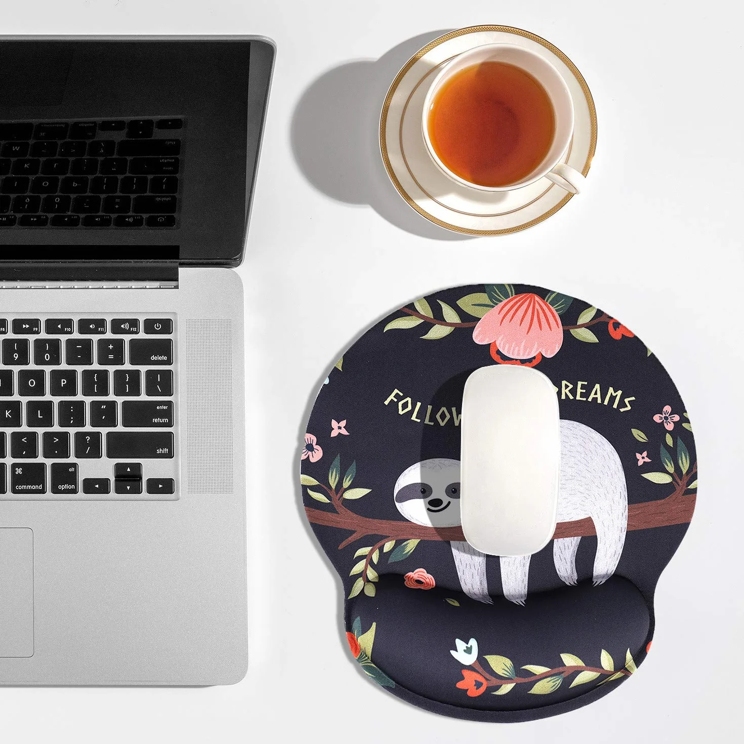AOKSUNOVA Tapis de Souris Ergonomique Repose-Poignet en Mousse Mémoire