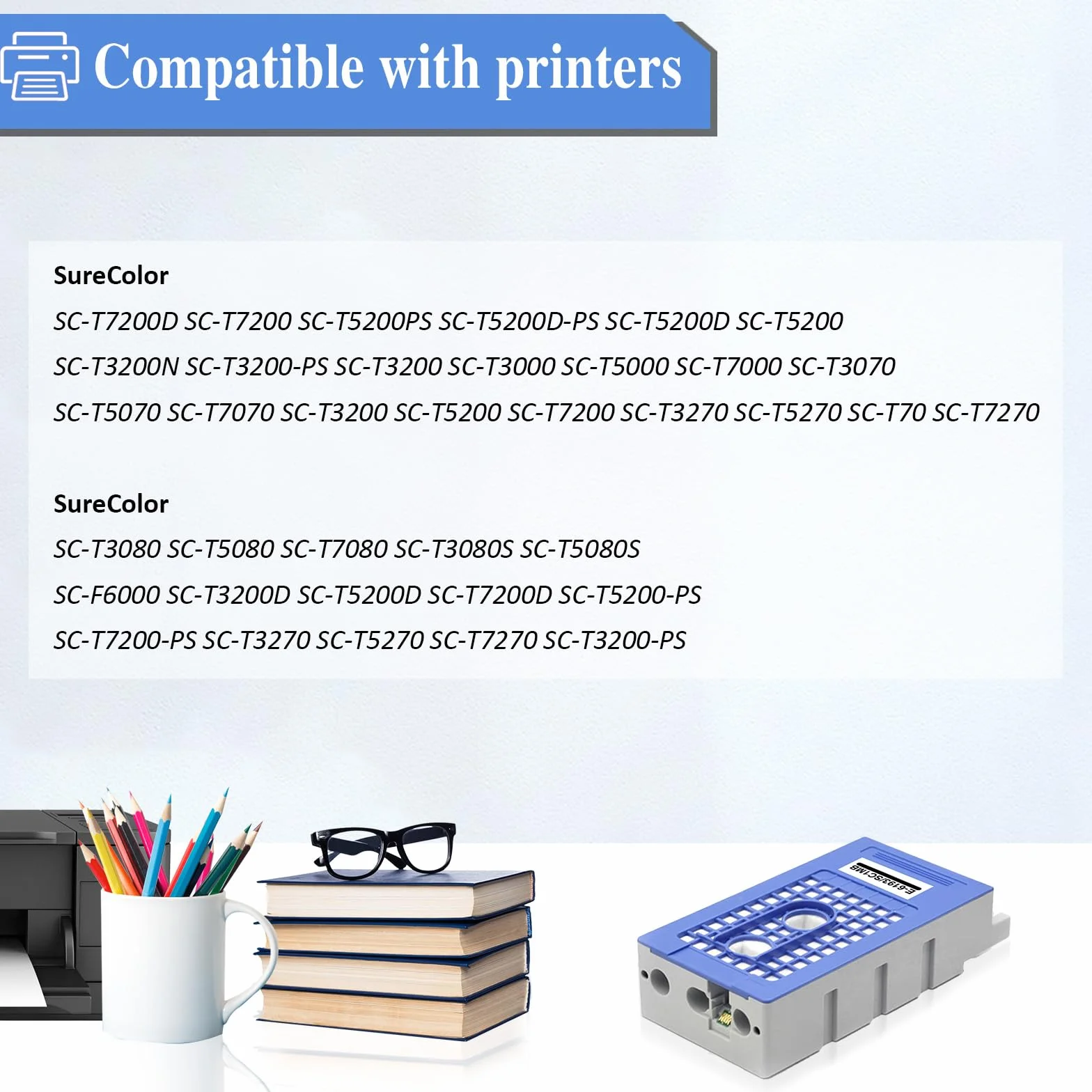 Boîte de Maintenance d'encre Compatible Epson SureColor T3000 T5000 T7000 T3200 T5200 T7200 T3270 T7270 T3070 T5070