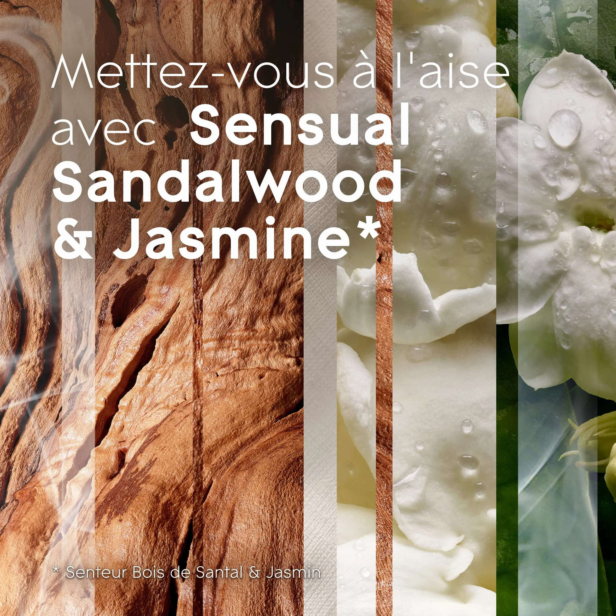 Glade Automatic Spray Diffuseur Infusé Aux Huiles Essentielles Sensual Sandalwood et Jasmine 1 Diffuseur et 1 Recharge