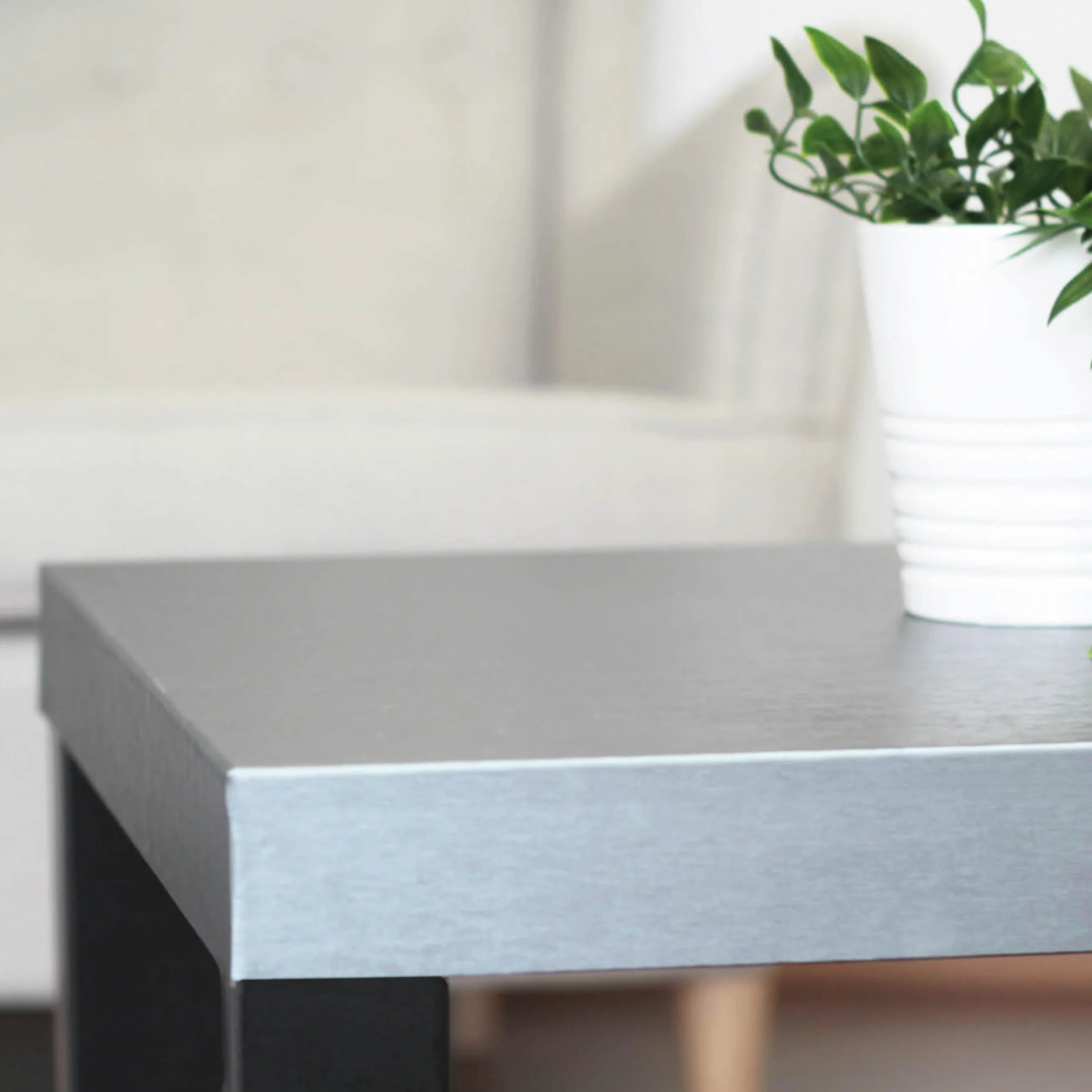 d-c-fix film adhésif Platino Argent 45 cm x 1,5 m vinyle métallique brillant pour meuble cuisine armoire