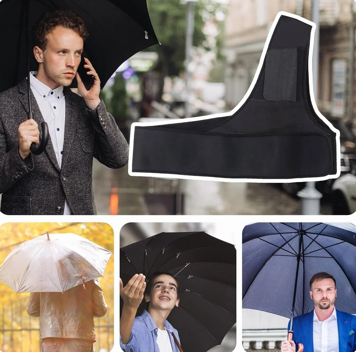 Support de parapluie portable jardinage ZBH1985 avec sangle réglable mains libres
