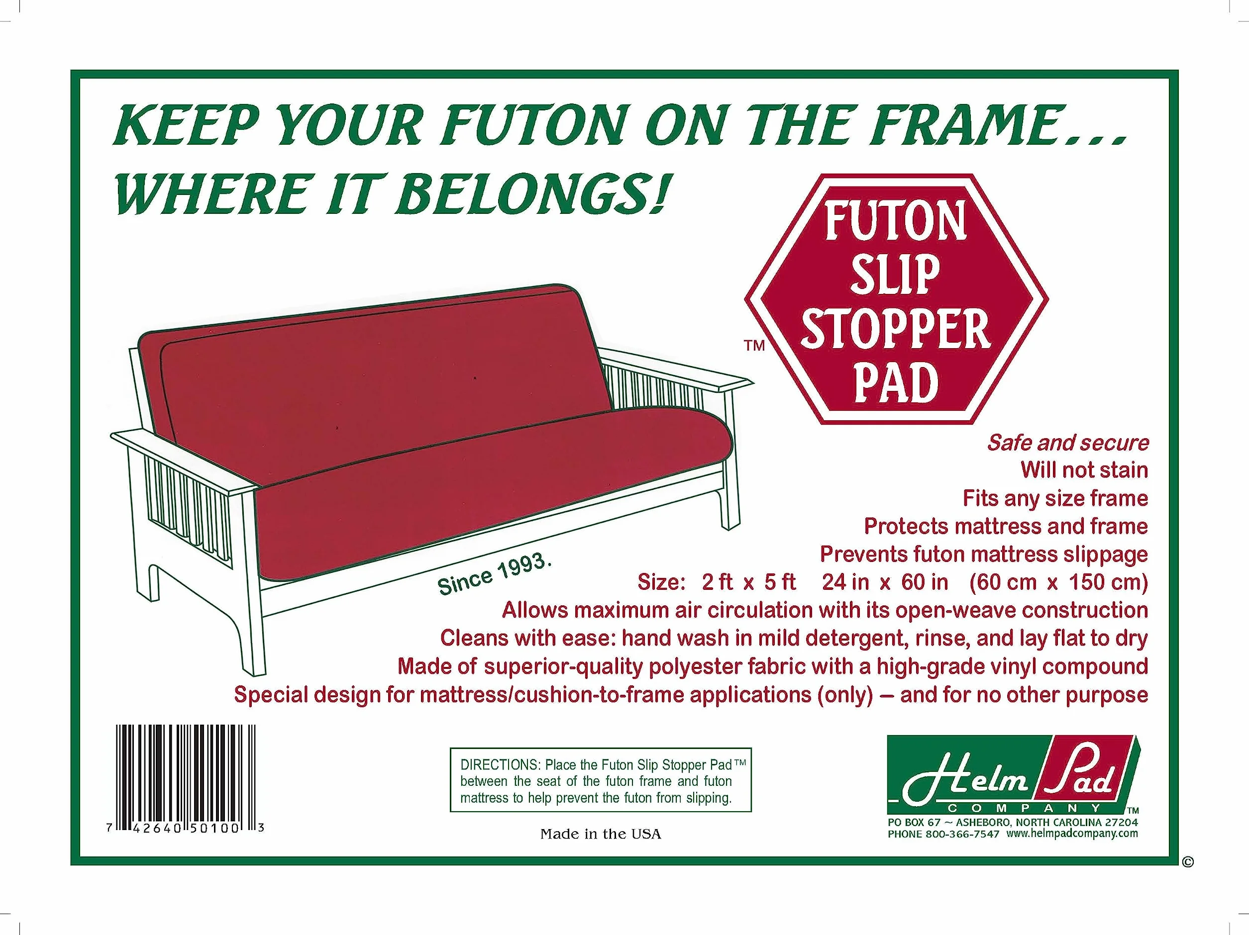Helm Pad antidérapant futon