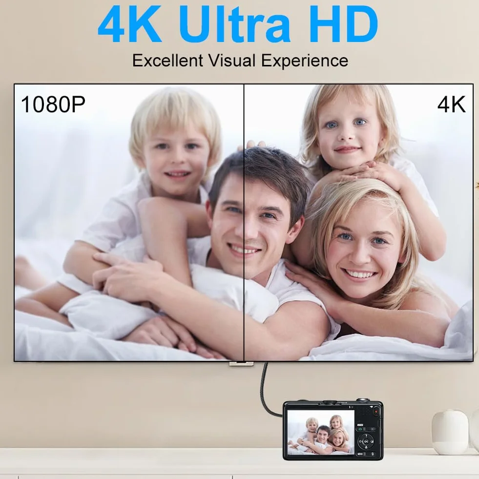 AXFEE Adapter Mini HDMI na HDMI, 4K 60 Hz MiniHDMI wtyczka na gniazdo, adapter mini HDMI, kompatybilny z DSLR, kamerą, laptopem, tabletem, HDTV, projektorem 20 cm