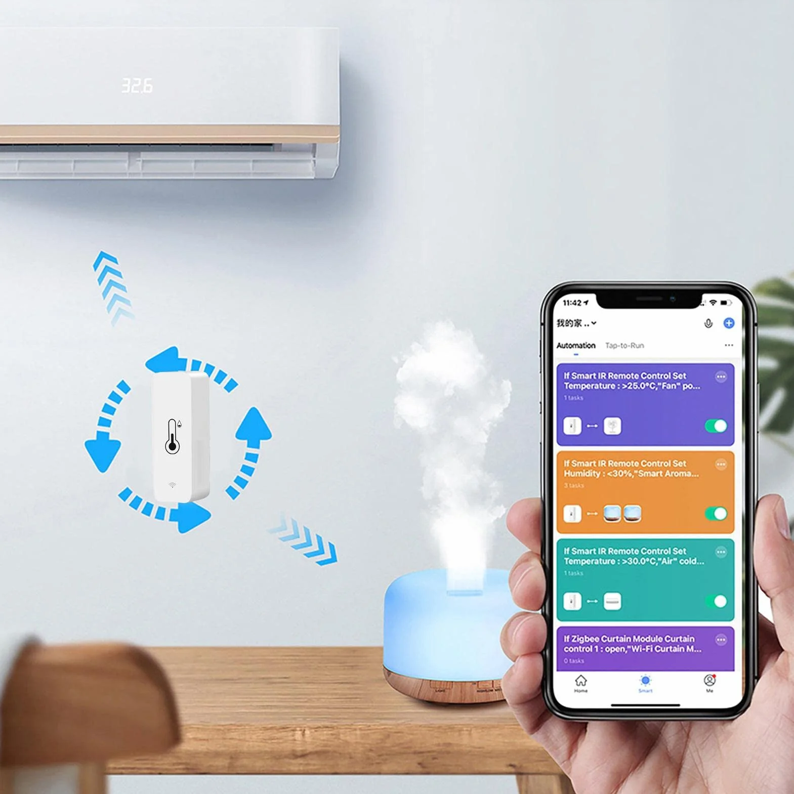 Capteur de température de congélateur WiFi Gimocool, Thermomètre Hygromètre très précis avec alertes d'application