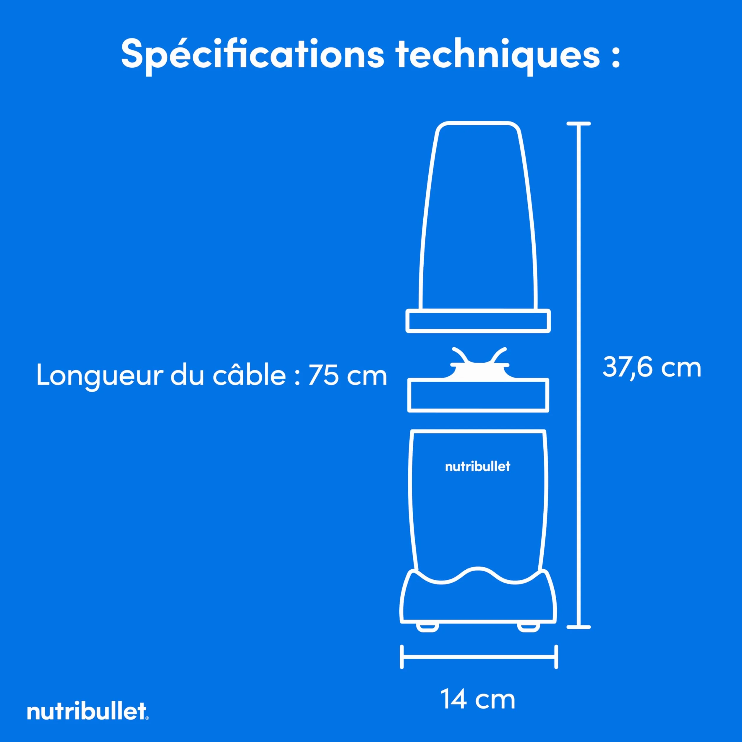 Nutribullet Pro 900 - Blender Personnel Multifonction, Smoothie, Fruits et Légumes, Compact, Facile à Utiliser et Nettoyer, Extraction Nutriments, 900W, Minéral Gris (NB904MASN)