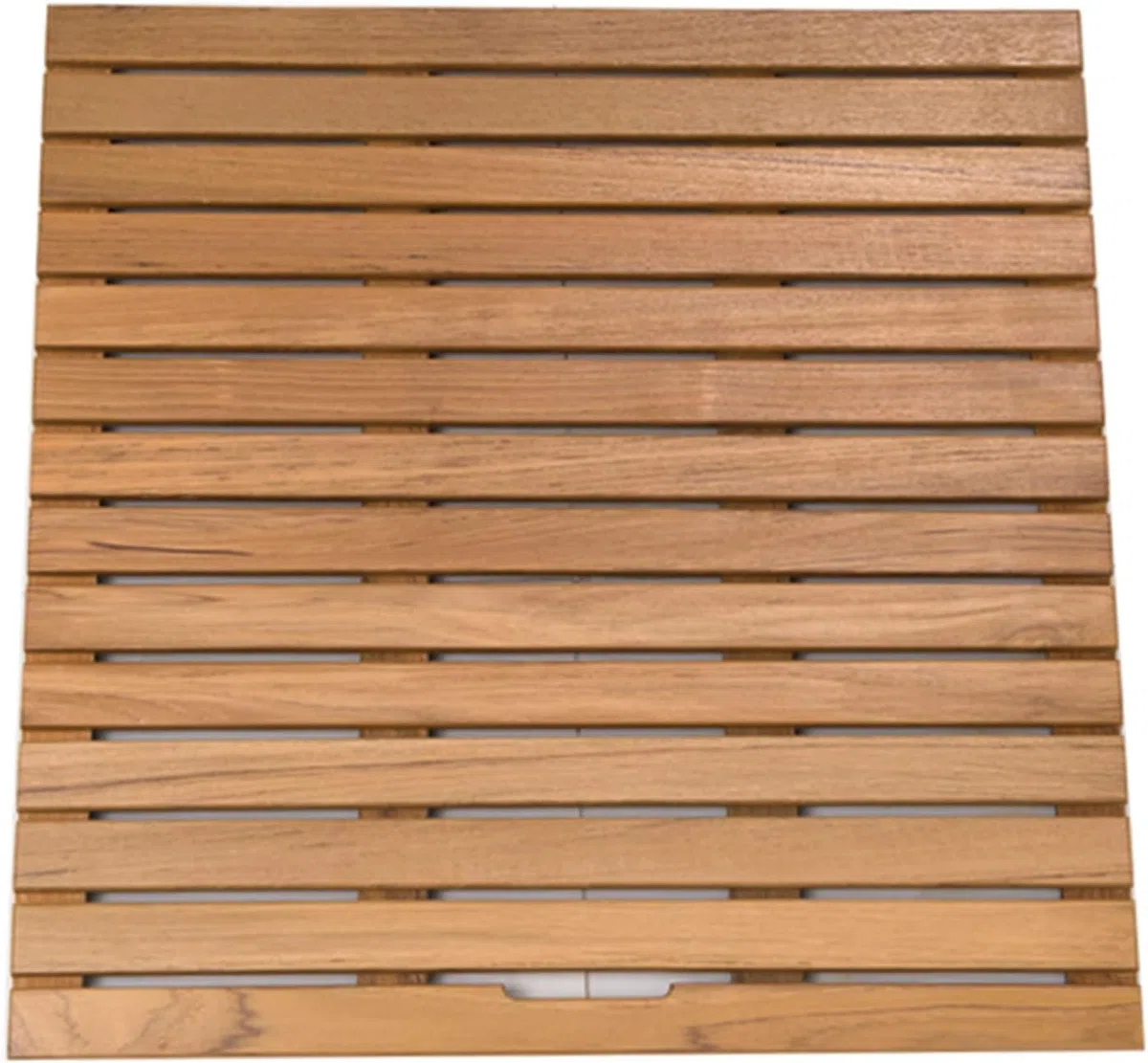 Tapis de sol antidérapant en bois de teck pour personnes âgées | Plateforme de douche rouge | Tapis de bain antidérapant | Disponible en tailles 30 à 80 cm | 60 x 110 cm pour plus de sécurité et de