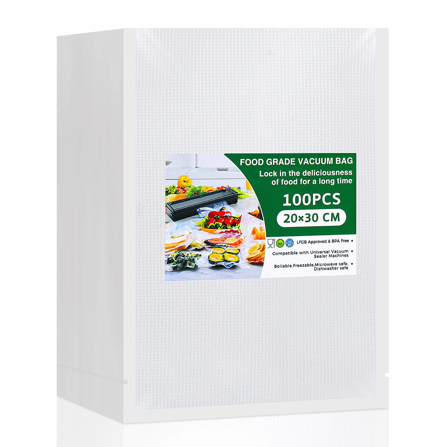 Sacs Sous Vide Alimentaire 20 x 30 cm 100 Sachets Vinabo