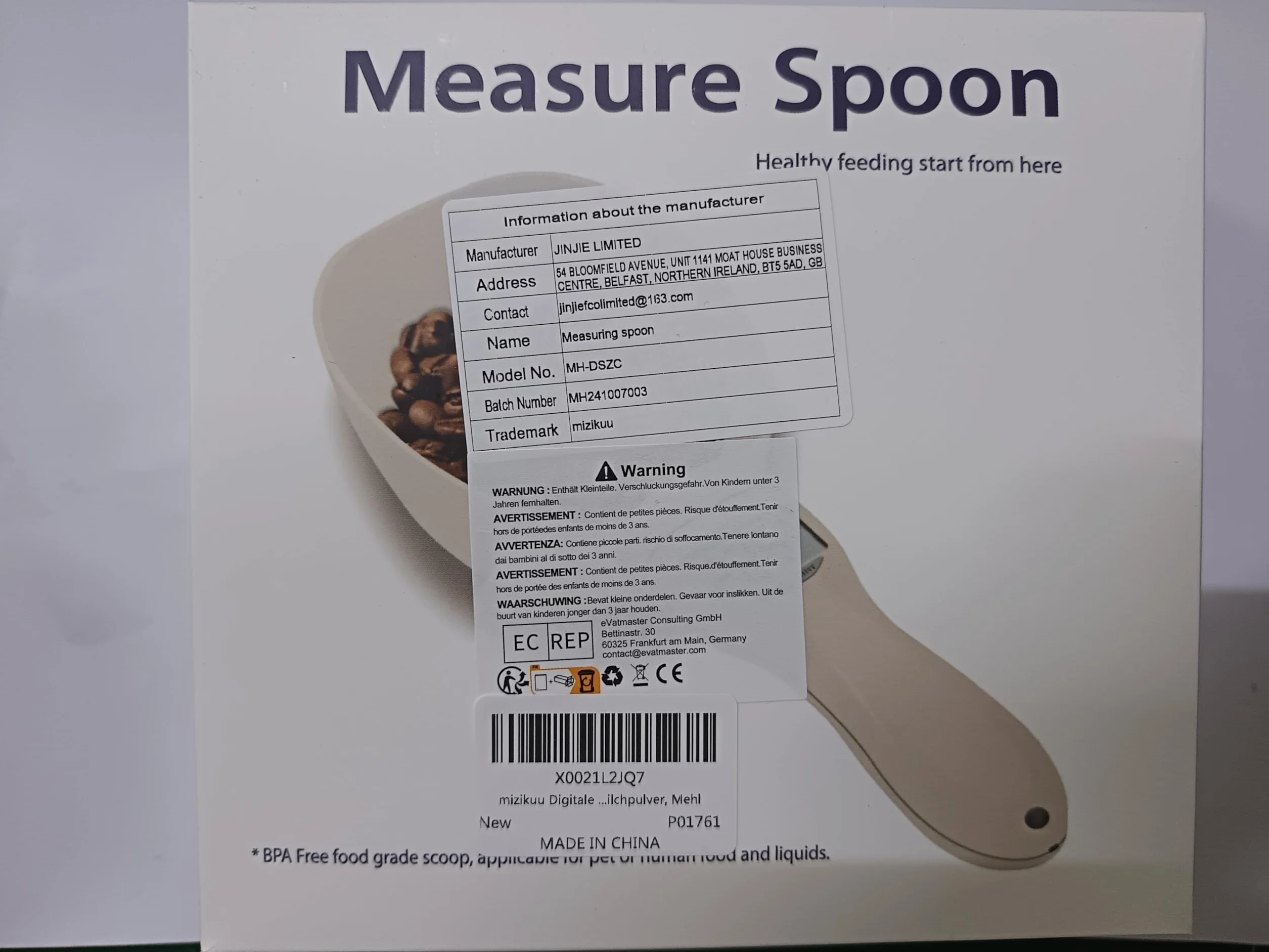 Mizikuu Balance Cuillère Numérique 800g Pelle à Mesurer LCD Cuillère Mesure Électronique Cuisine Doseuse