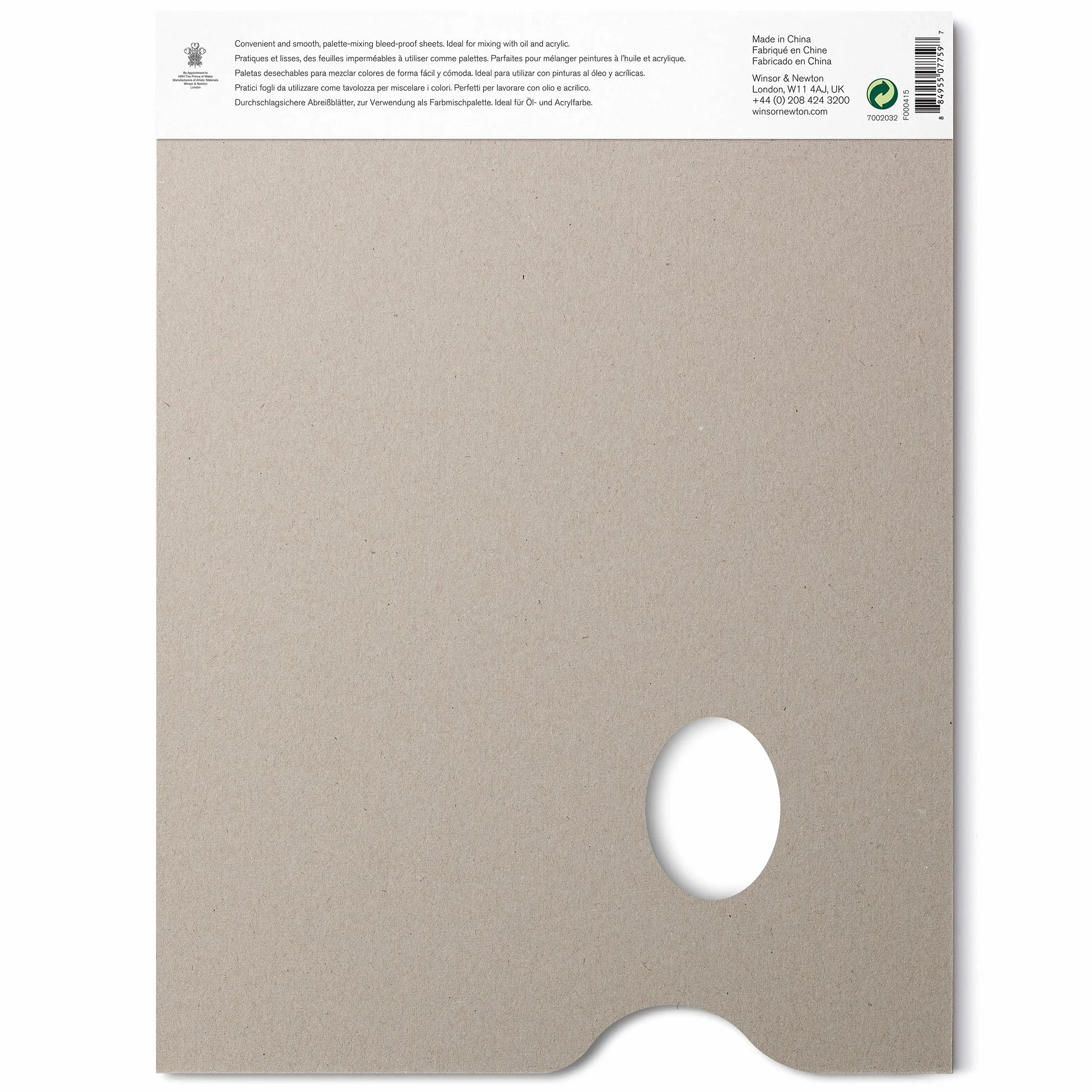 WINSOR & NEWTON Papier Palettes Pelables Bloc 22,9x30,5cm 50 Feuilles