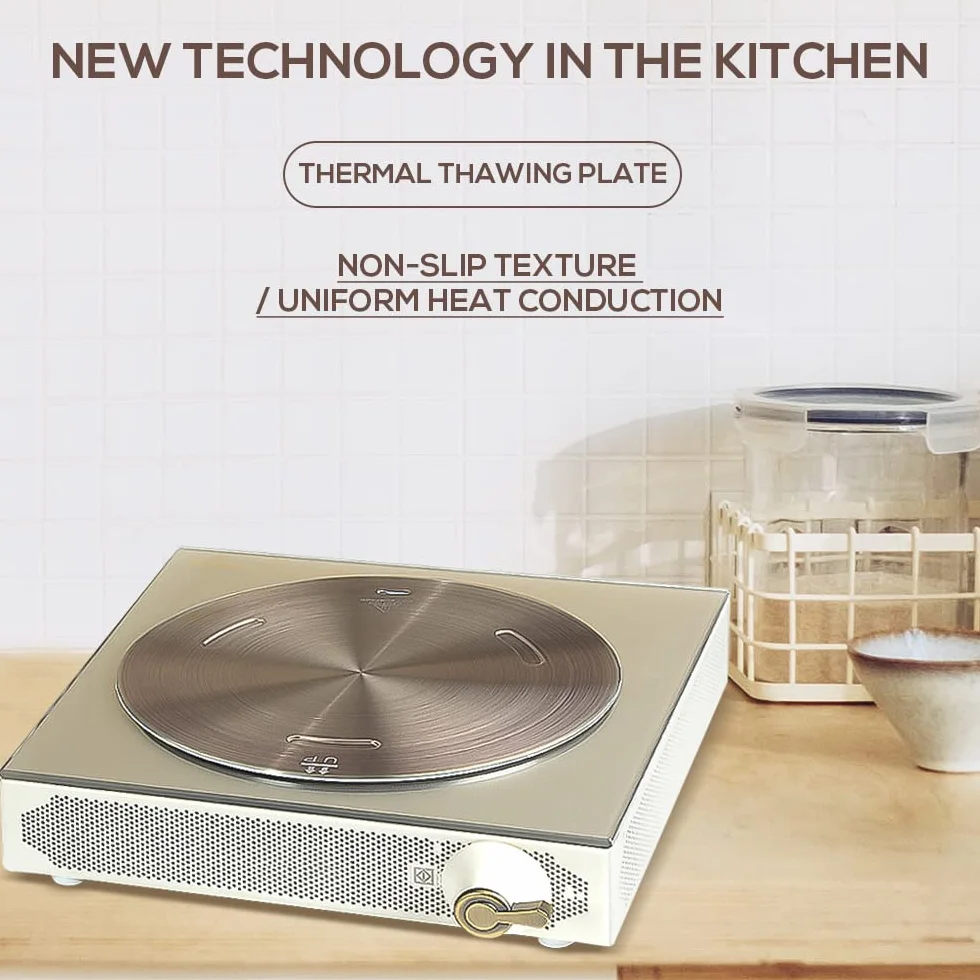 Adaptateur Plaque diffuseur Chaleur pour Plaque Induction avec poignée Amovible, diffuseur Chaleur pour cuisinière à gaz, Plaque Cuisson en Verre, convertisseur de café, Lait