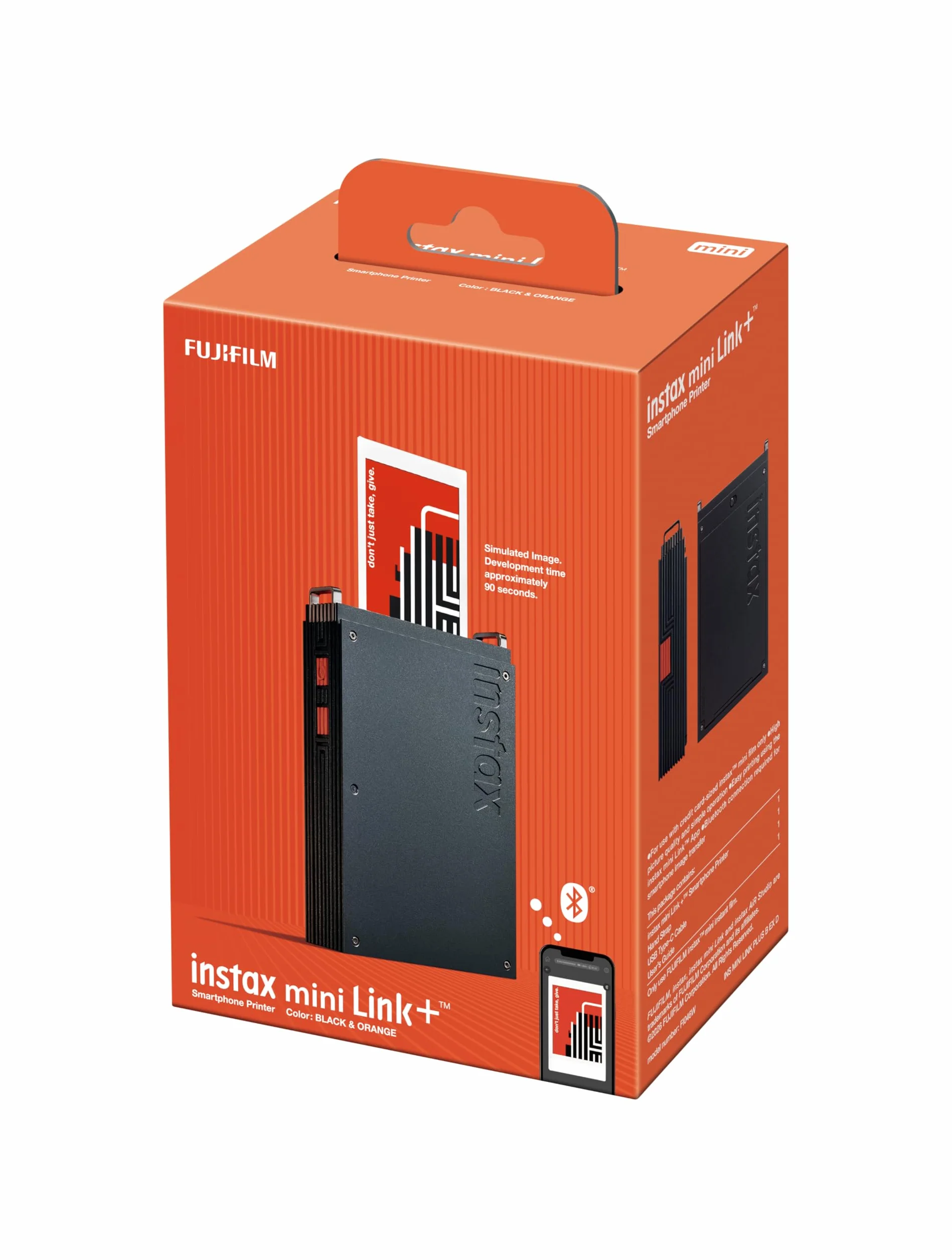 Drukarka Zdjęć instax mini LINK+ do Smartfonów, Łączność Bluetooth, Rozszerzone Opcje Edycji Zdjęć dla Smartfonów z Systemem iOS/Android, Wykorzystuje Film instax Mini