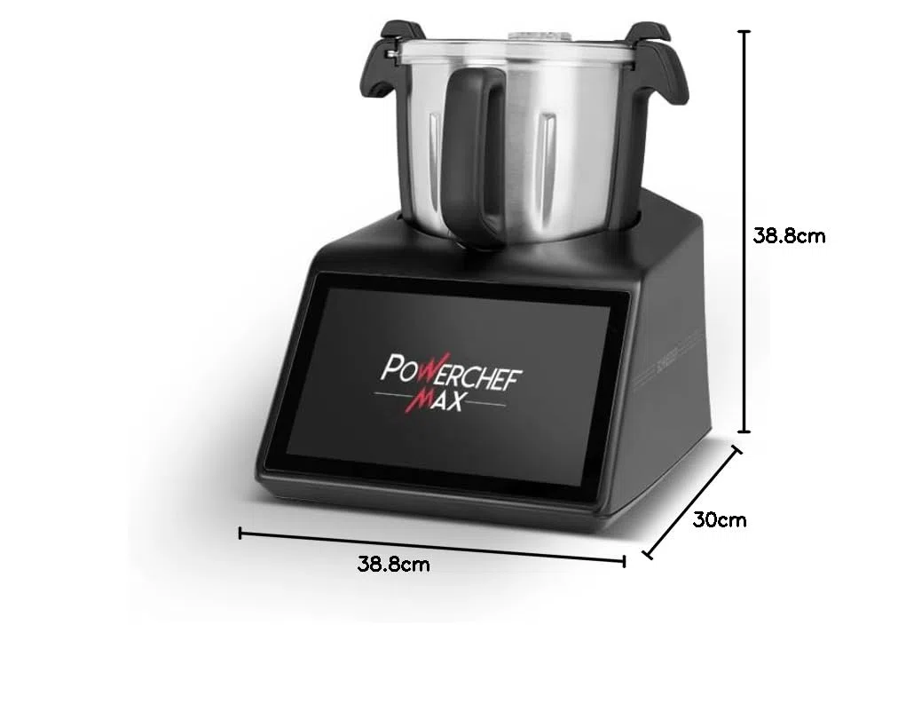 SCHNEIDER SCCM2310FM, Robot chauffant multifonction, Connecté, 4.5 litres, 600 recettes, Balance intégrée, Ecran couleur tactile, Température réglable, Noir