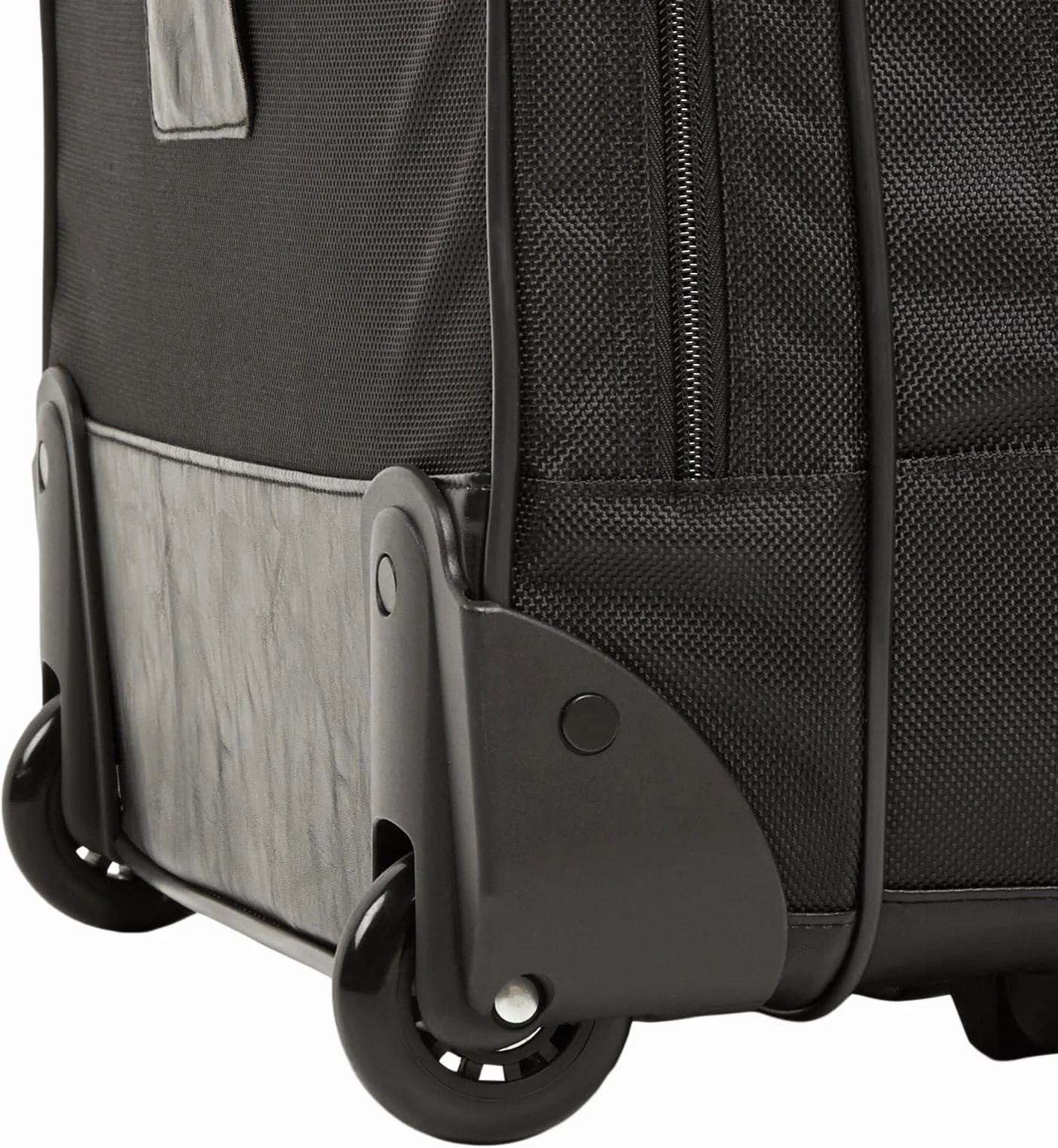 Amazon Basics - Wózek na laptopa z szybko poruszającymi się kółkami i łatwo dostępną kieszenią przednią – nadaje się do laptopów do 15.6 cali ( 39.6 cm ), czarny