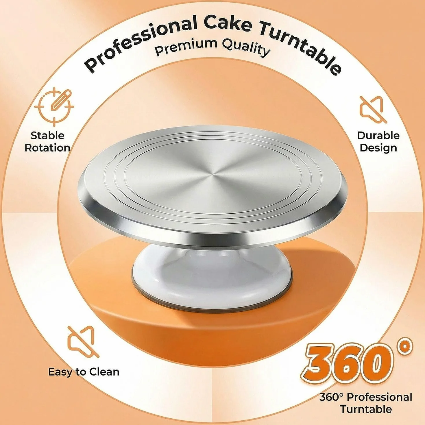 144 Pièces Kit Pâtisserie Professionnel avec Plateau Tournant en Alliage d'Aluminium - Set Ustensiles de Pâtisserie pour Adultes, Débutants et Adolescents