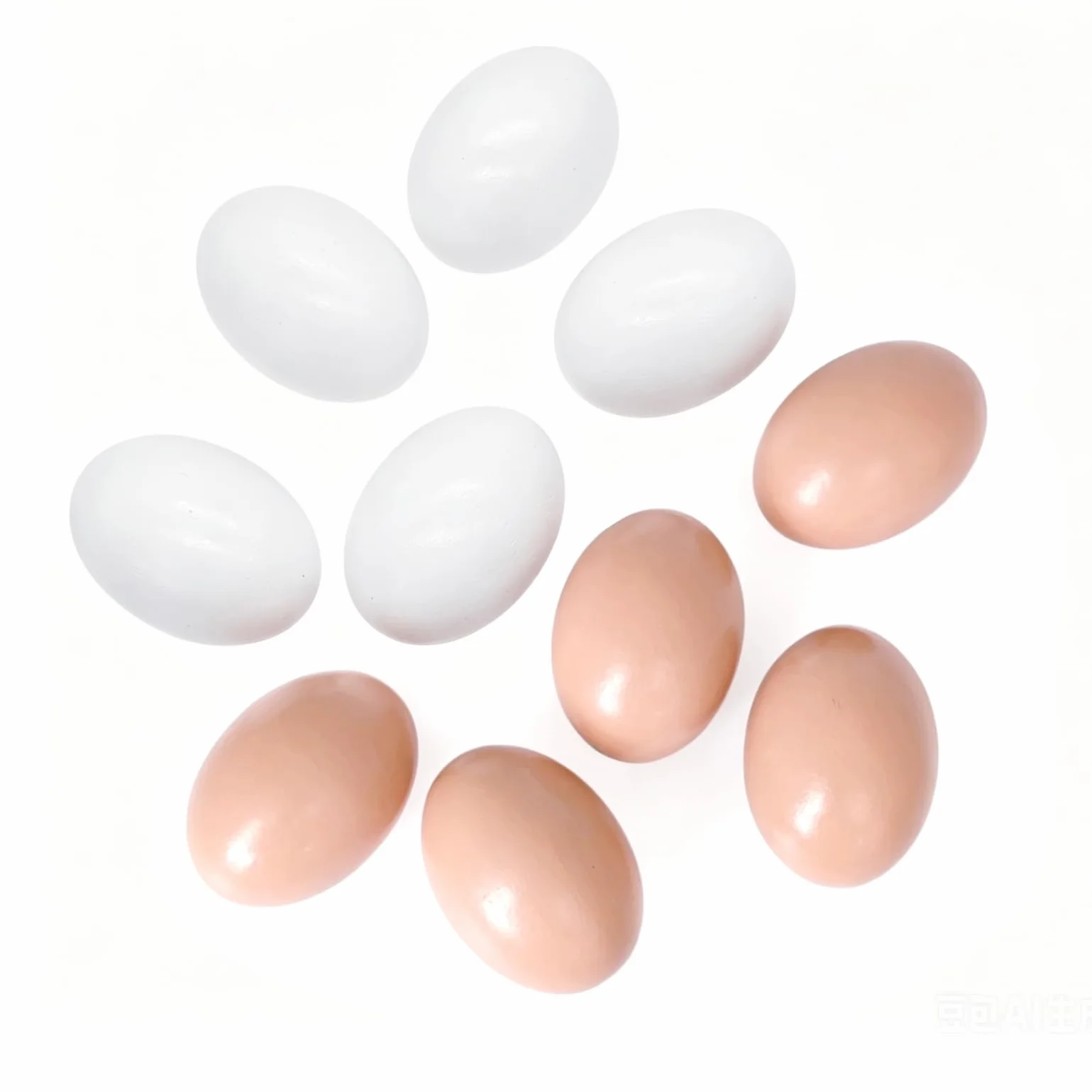 JZK Oeufs Bois réalistes Artisanat Décoration Maison Chasse aux Oeufs Pâques Faux Jouet Oeuf Poule Peinture