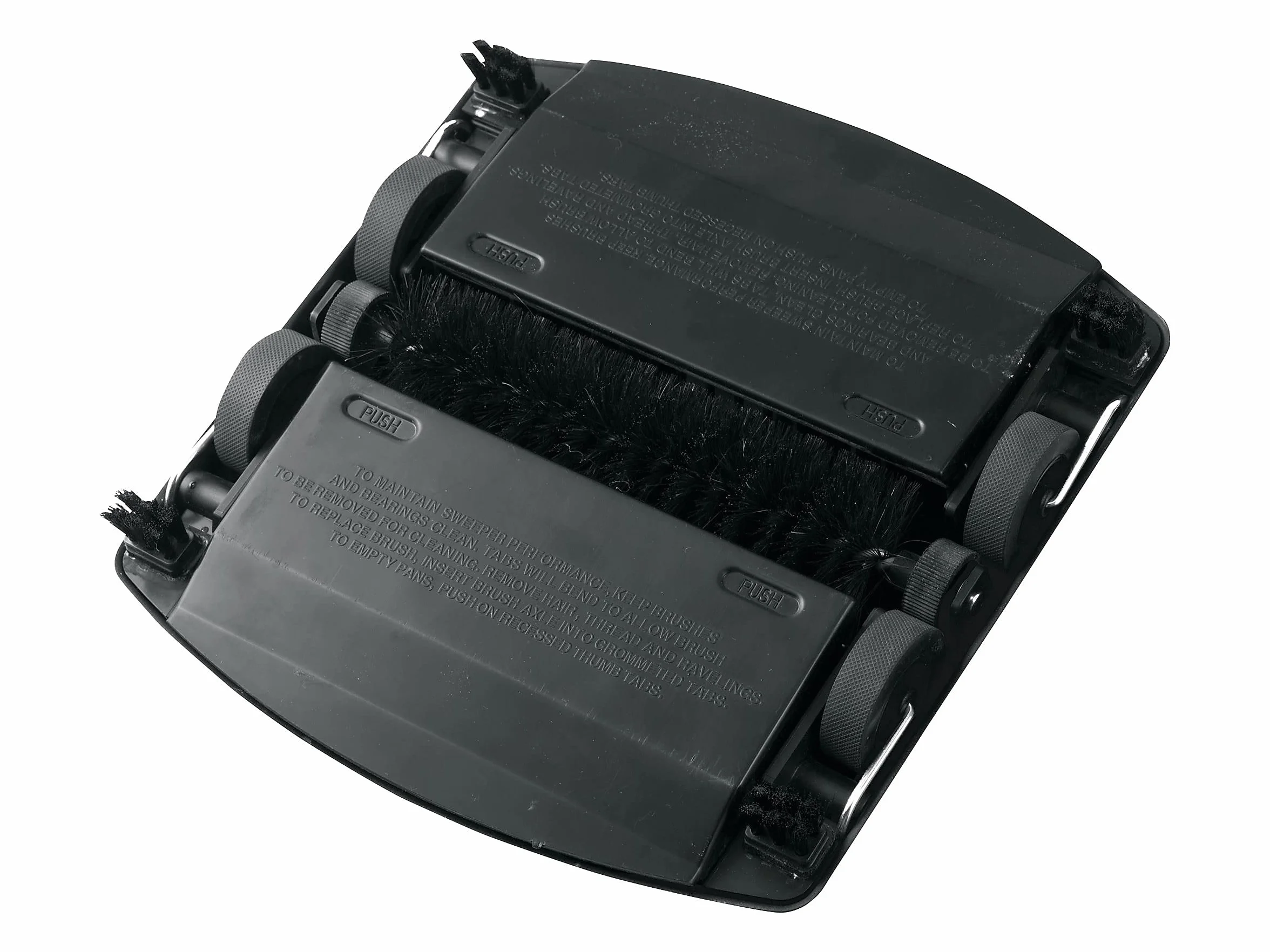 Rubbermaid Commercial Products Balai Mécanique Professionnel 16,5cm | Série Executive, sans Câble, ramasse la Poussière, la Saleté et Les Débris sur Sols Durs & Moquettes | Noir | FG421288BLA