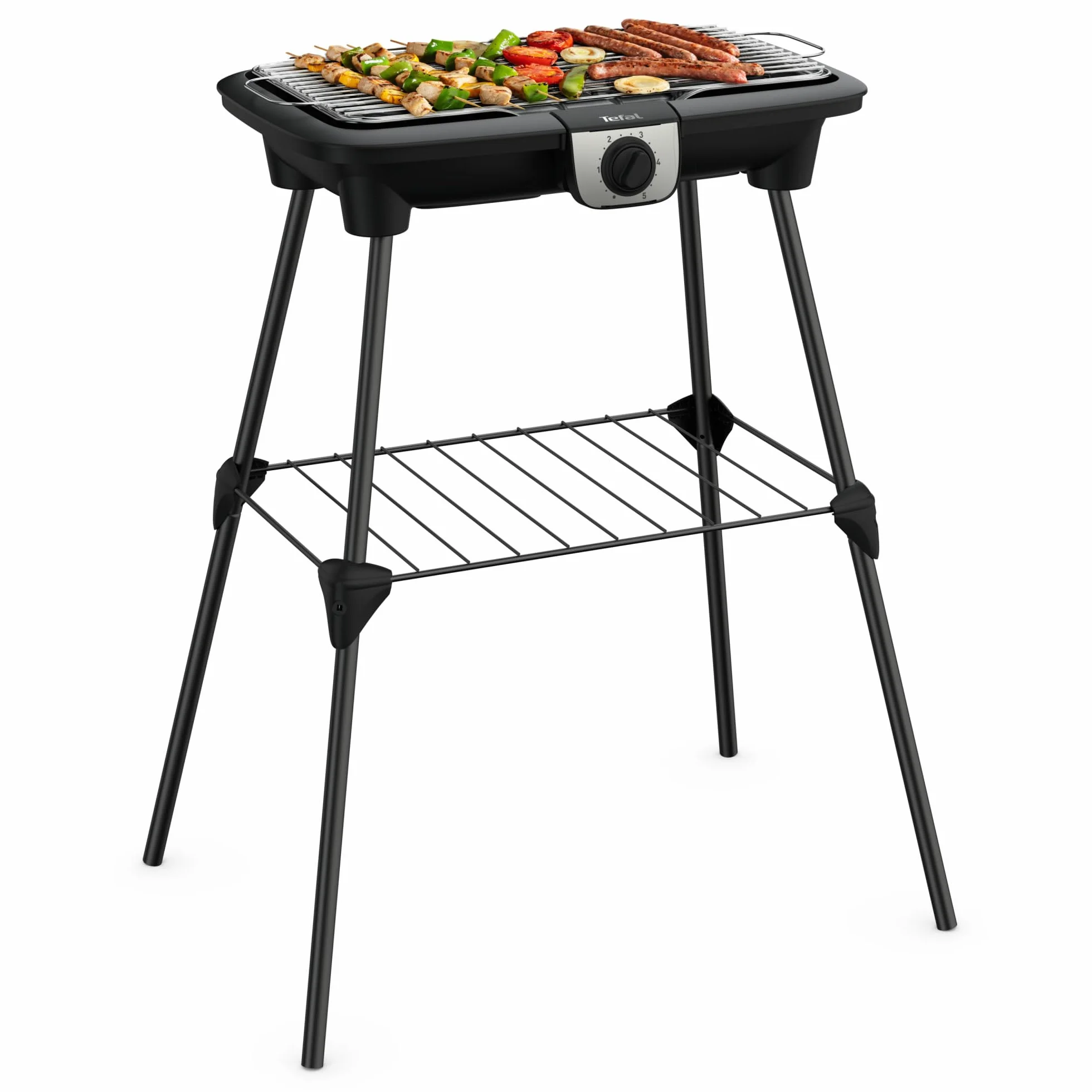 Tefal EasyGrill XXL Barbecue électrique 2500W Grille Inox Surface extra-large 5 températures Pieds Amovibles