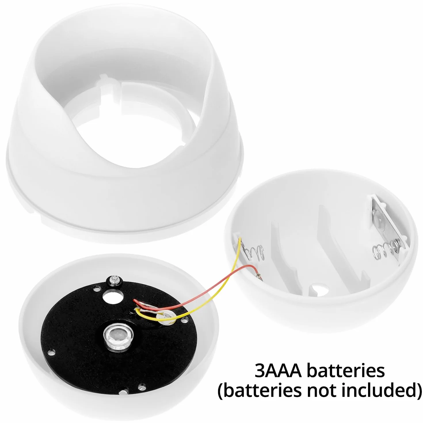 QWORK® 2 x atrapa kamery kopułkowej z diodami LED - sztuczna kamera do użytku wewnątrz i na zewnątrz - zbytnio prawdziwa