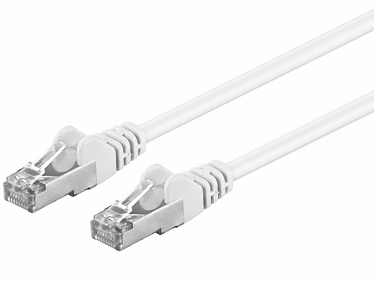 Câble Patch CAT6a S/FTP PIMF Ethernet LAN RJ45 Cuivre 100% CU 1,5m Blanc PremiumCord