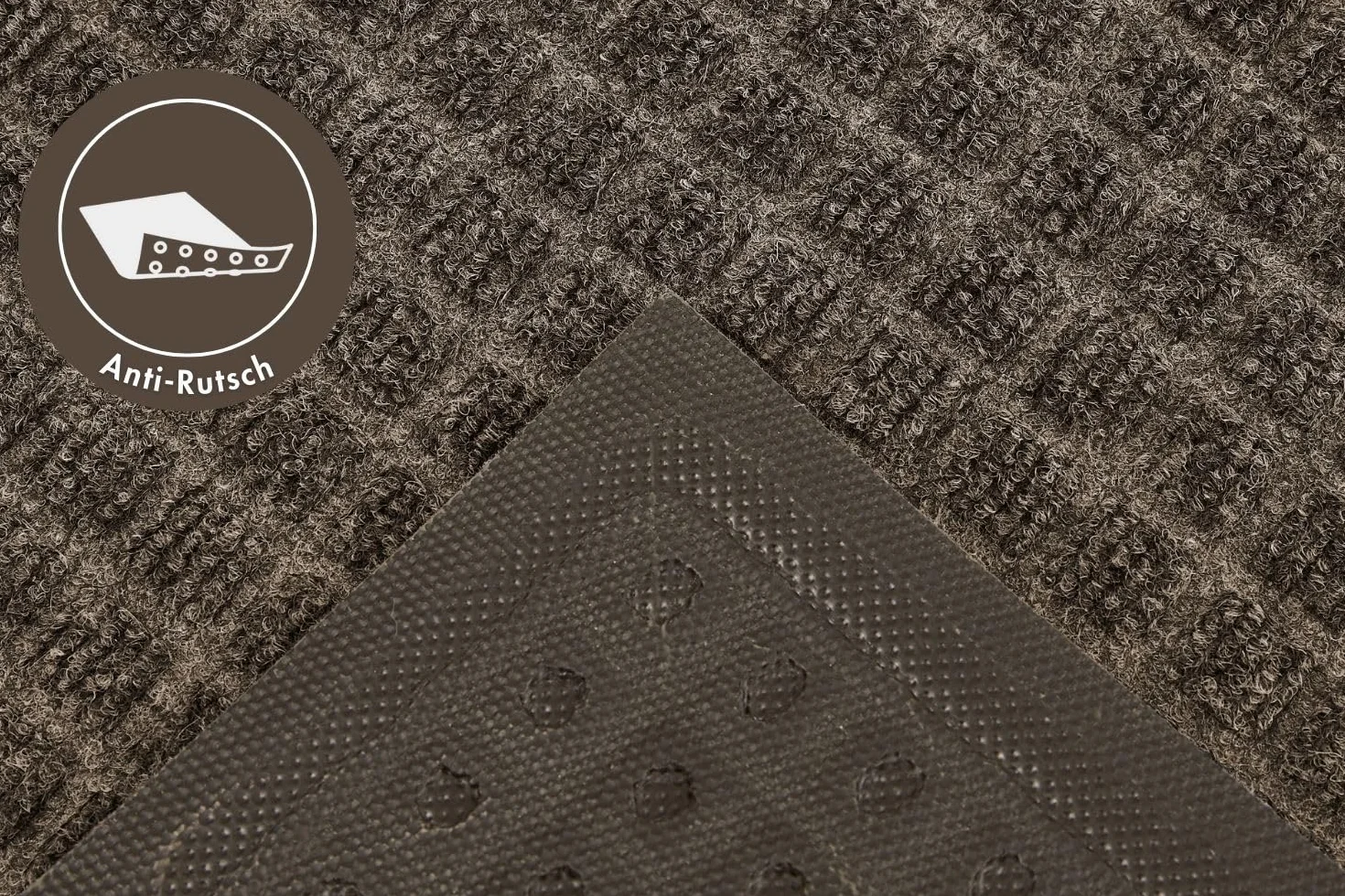 andiamo Paillasson Kenora Antidérapant Lavable Design nid d'abeille Tapis de Porte 46 x 76 cm Marron