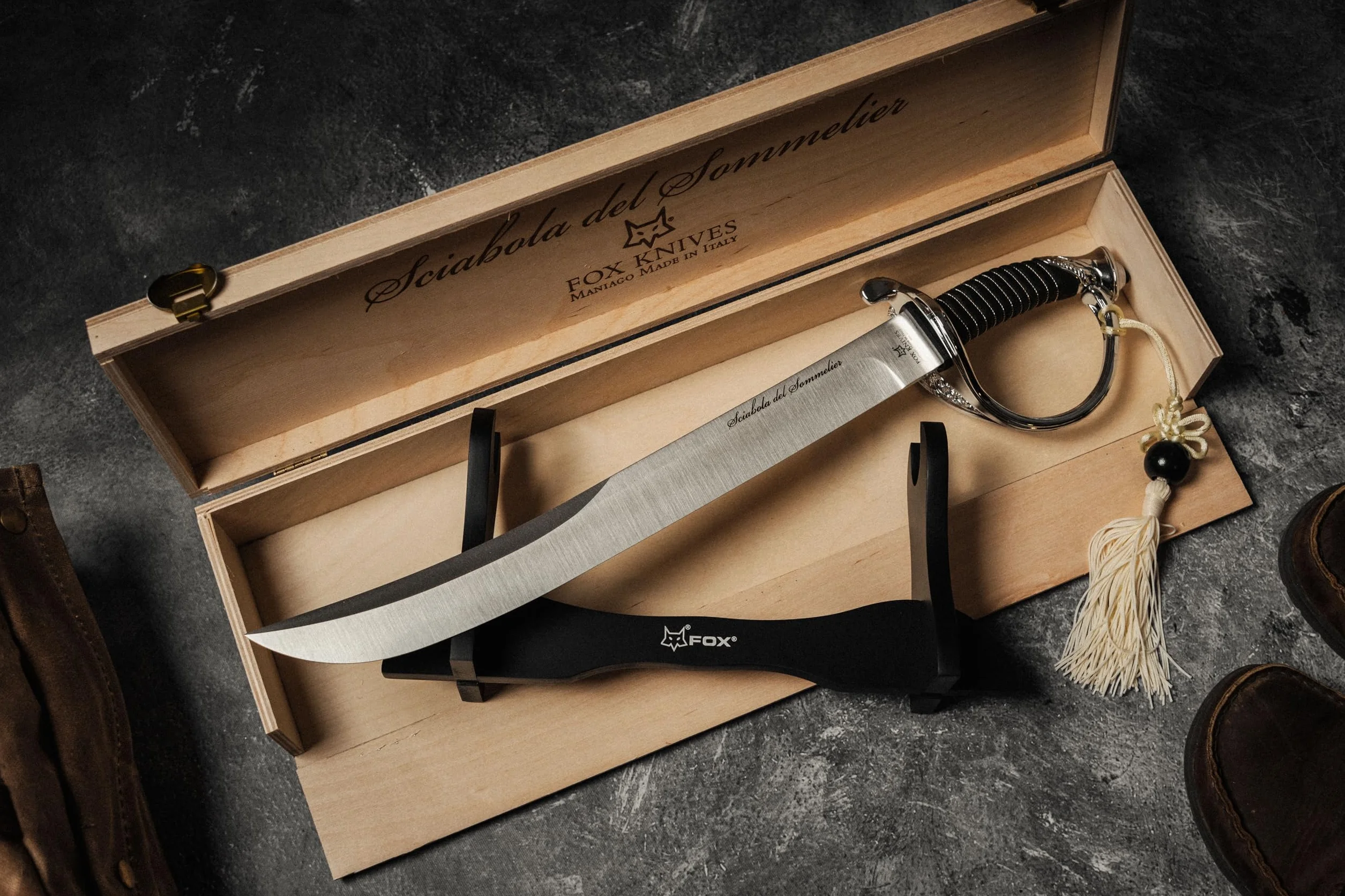 FOX - Champagne Sabre pour sommelier - Poignée en acier