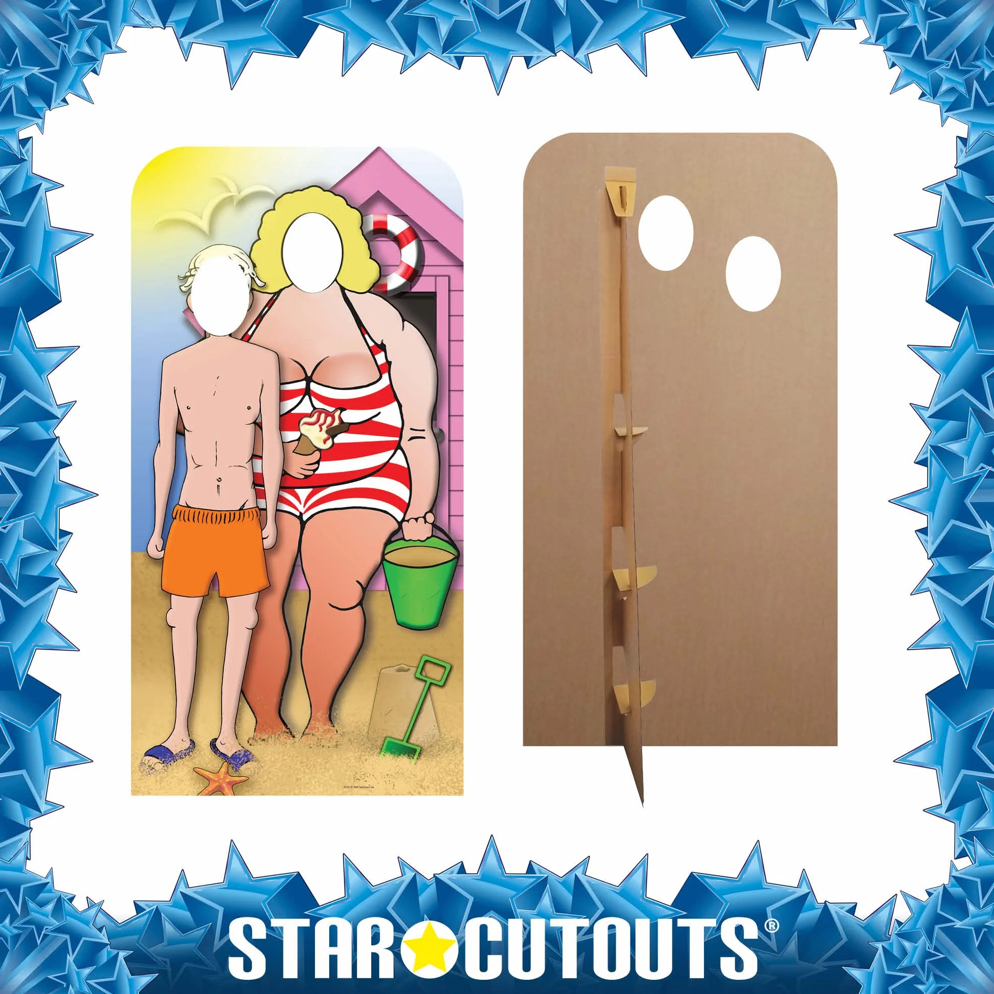 Star Cutouts Stsc134 Figurine Géante Passe-Tête Couple A La Plage 186 Cm