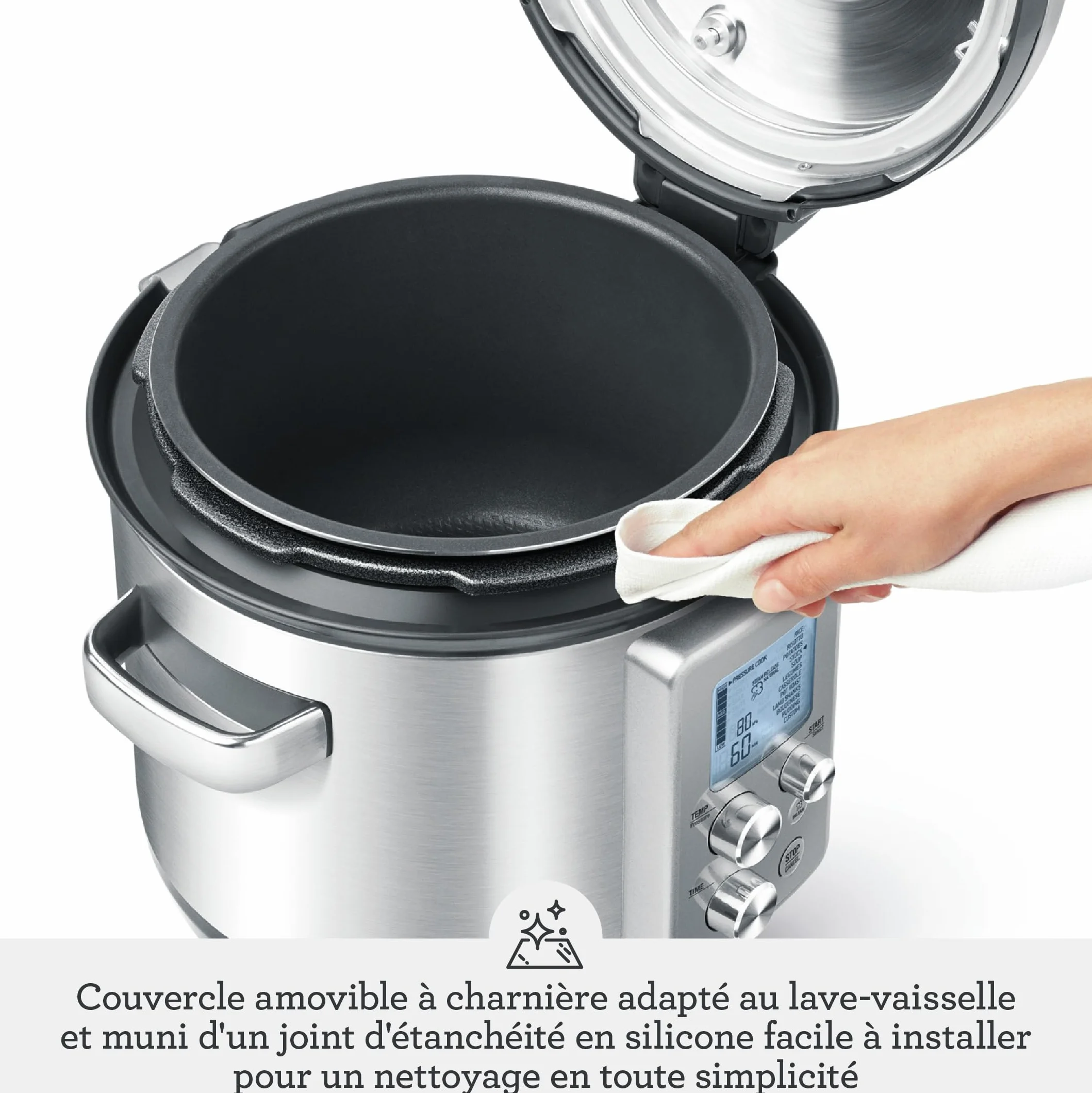 SAGE SPR700 The Fast Slow Pro, Multicuiseur Avancé, Évacuation Automatique de la Vapeur, Capacité 6 Litres