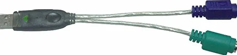 Waytex 11400 Adaptateur USB pour Clavier/Souris 2 x PS/2