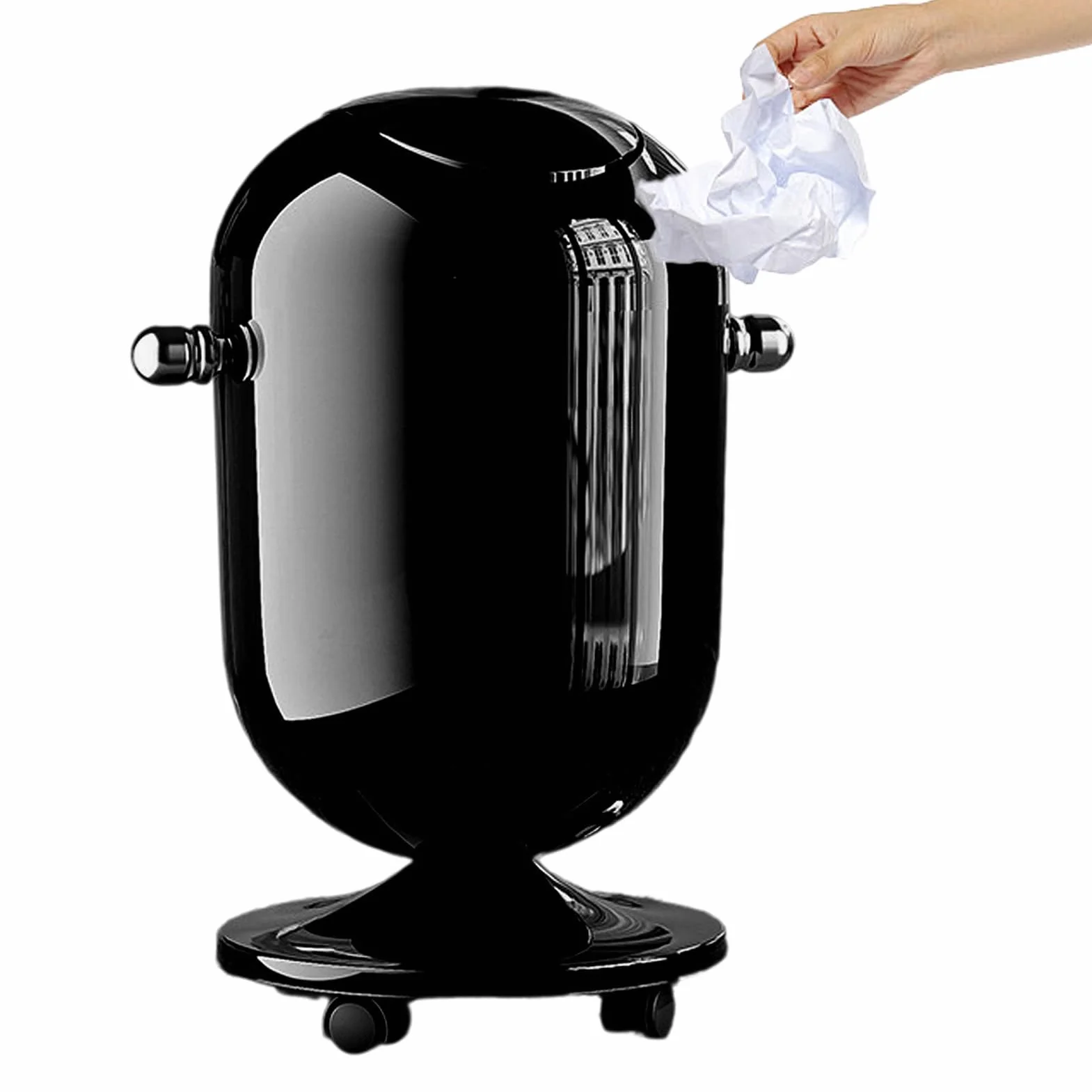 Poubelle De Cuisine 15 Litres Avec Roues Organisateur De Stockage Salle De Bain