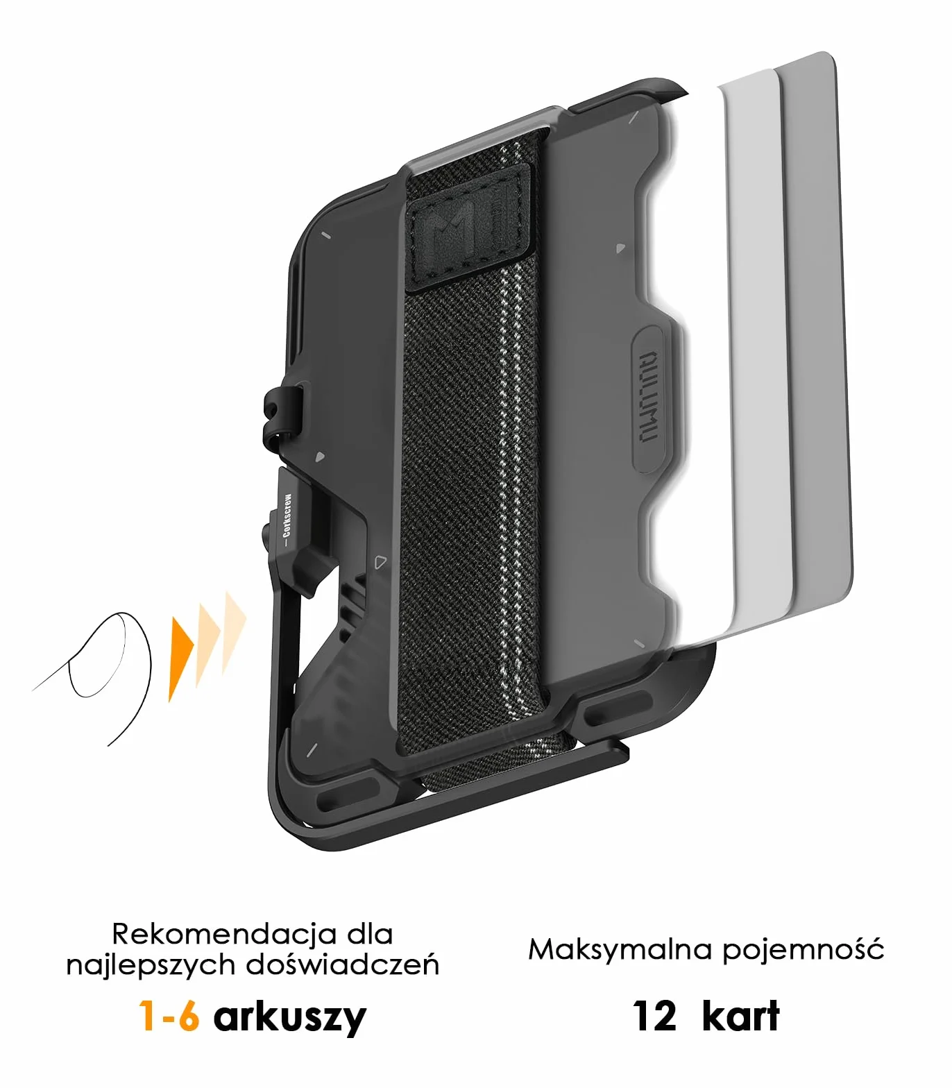 Aulumu G03 Przezroczysty Magnetyczny Uchwyt na Karty | Portfel Magnetyczny Zgodny z MagSafe | Wielofunkcyjny – Podstawka/Uchwyt do Telefonu | Otwieracz do Butelek | Karta z Ochroną RFID – Przezroczyst