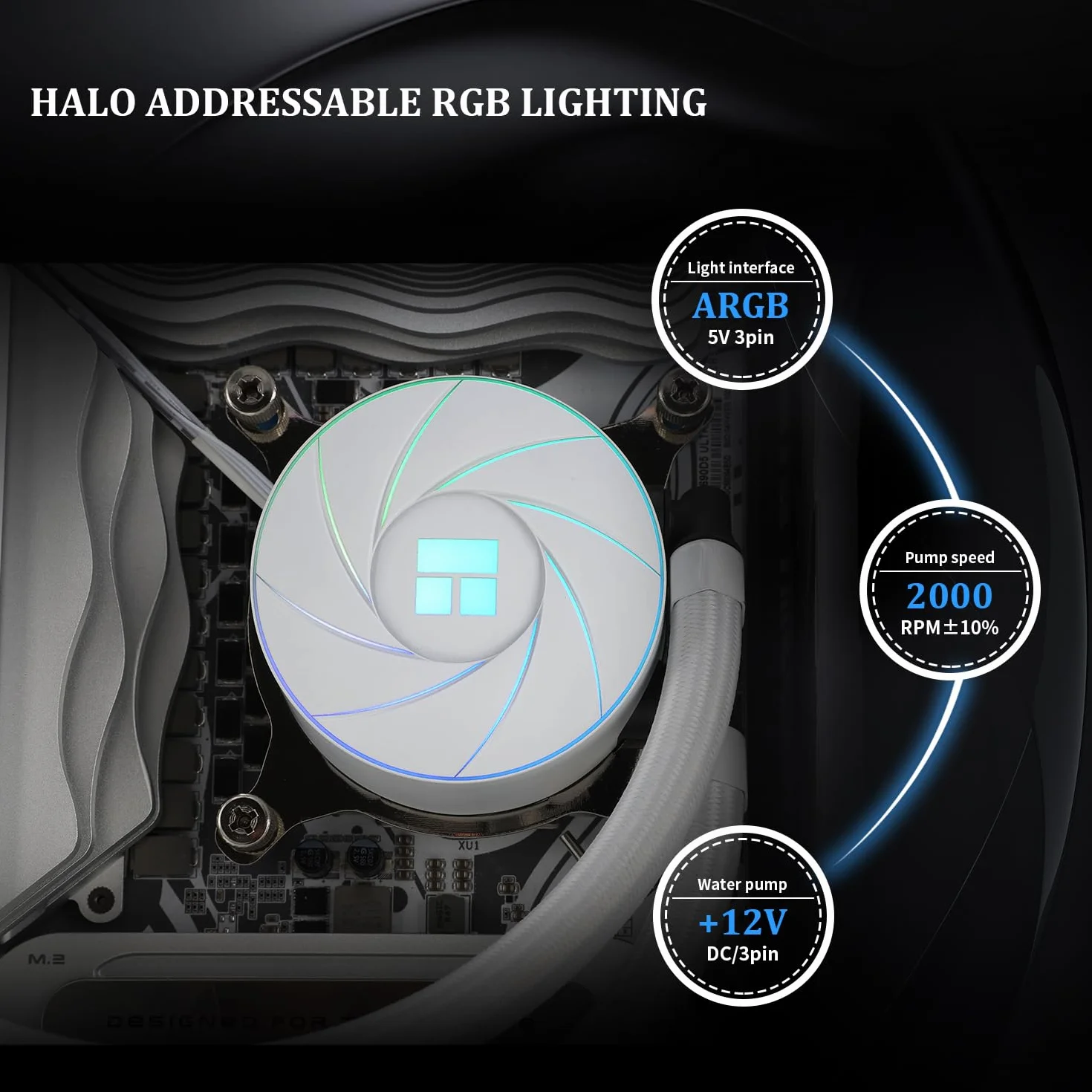 THERMALRIGHT Aqua Elite 360 Biały ARGB V2 chłodziarka wodna, 360mm Aio, 3 x wentylator PWM TL-S12W, efekt cienkiej ramki ARGB, do AM4/AM5, Intel LGA1150/1151/1155/1156/1200/2011/1700/1851