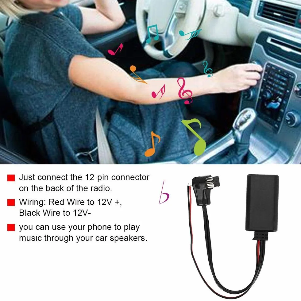 Bezprzewodowy adapter Bluetooth AUX Moduł samochodowy audio stereo do bezprzewodowego wejścia Pioneer IP-BUS