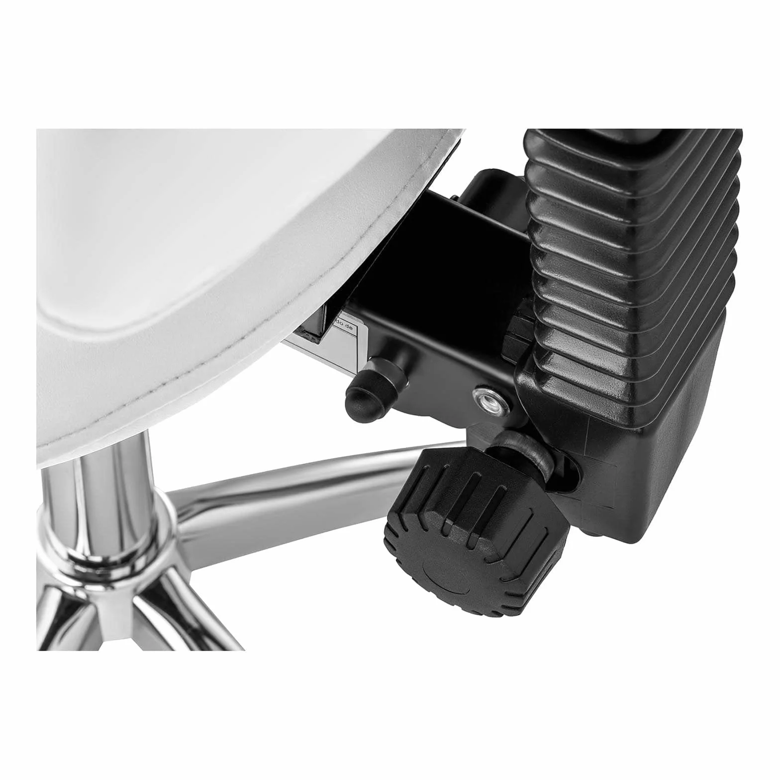 Physa Siège-Selle avec Dossier Assis Debout Ergonomique De Cheval Tabouret Berlin White (90-120°, 55-69 cm, 150 Kg, Pivotant, roulettes, Blanc)