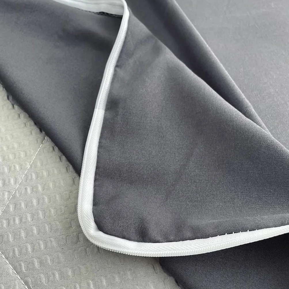 Couverture De Futon À Fermeture Éclairée 70 x 200 cm Dark Grey Imperméable Douce Respirante