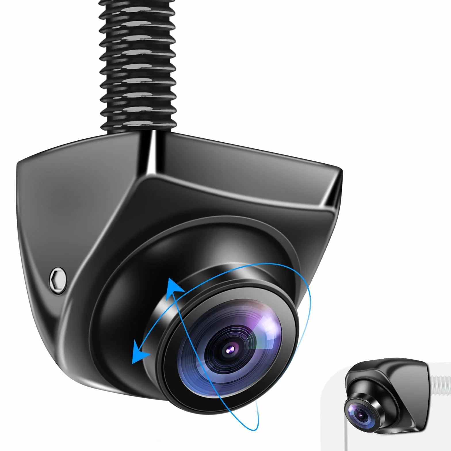 Kamera cofania AHD 1080P/AHD 720P/CVBS/PAL kamera cofania samochodowa obracana o 360° uniwersalna kamera cofania modernizacja noktowizor IP69 wodoodporna 170° szeroki kąt do SUV-a 12 V-24 V