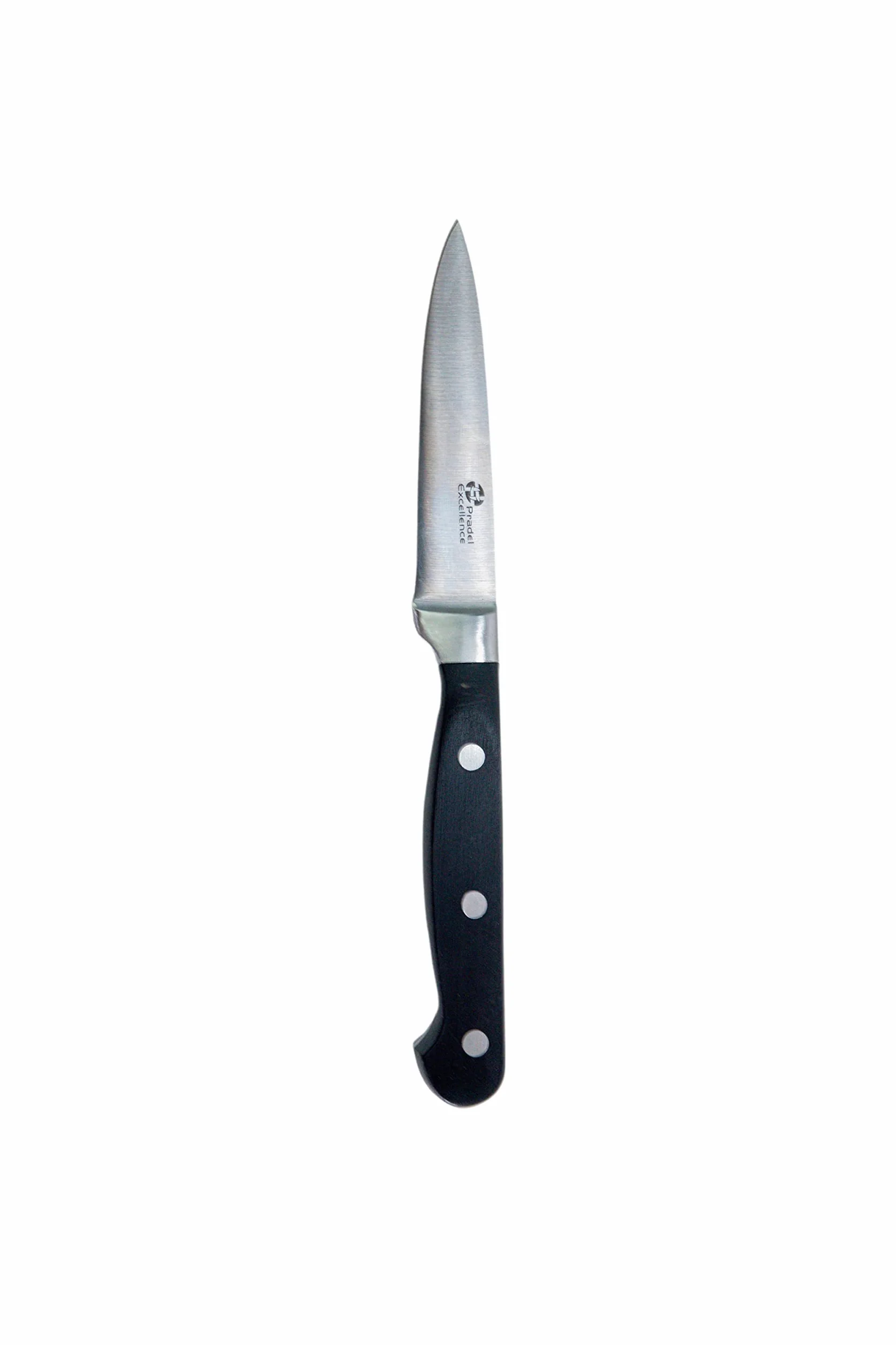 Pradel Excellence Couteau Office 9.5 cm Lame Acier Inoxydable 3Cr14 Manche POM Ergonomique Argent