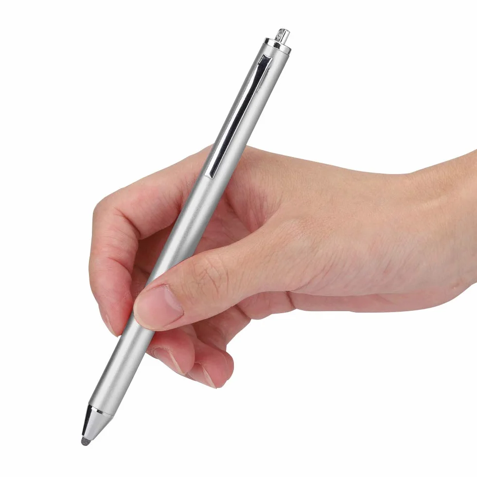 Pióro do Ekranu Dotykowego, Przenośny Rysik do Tabletu do Pisania na Androidzie, Rysik do Rysowania Głowicy do Samsunga dla, dla, dla Smartfonów i Tabletów (Srebro)