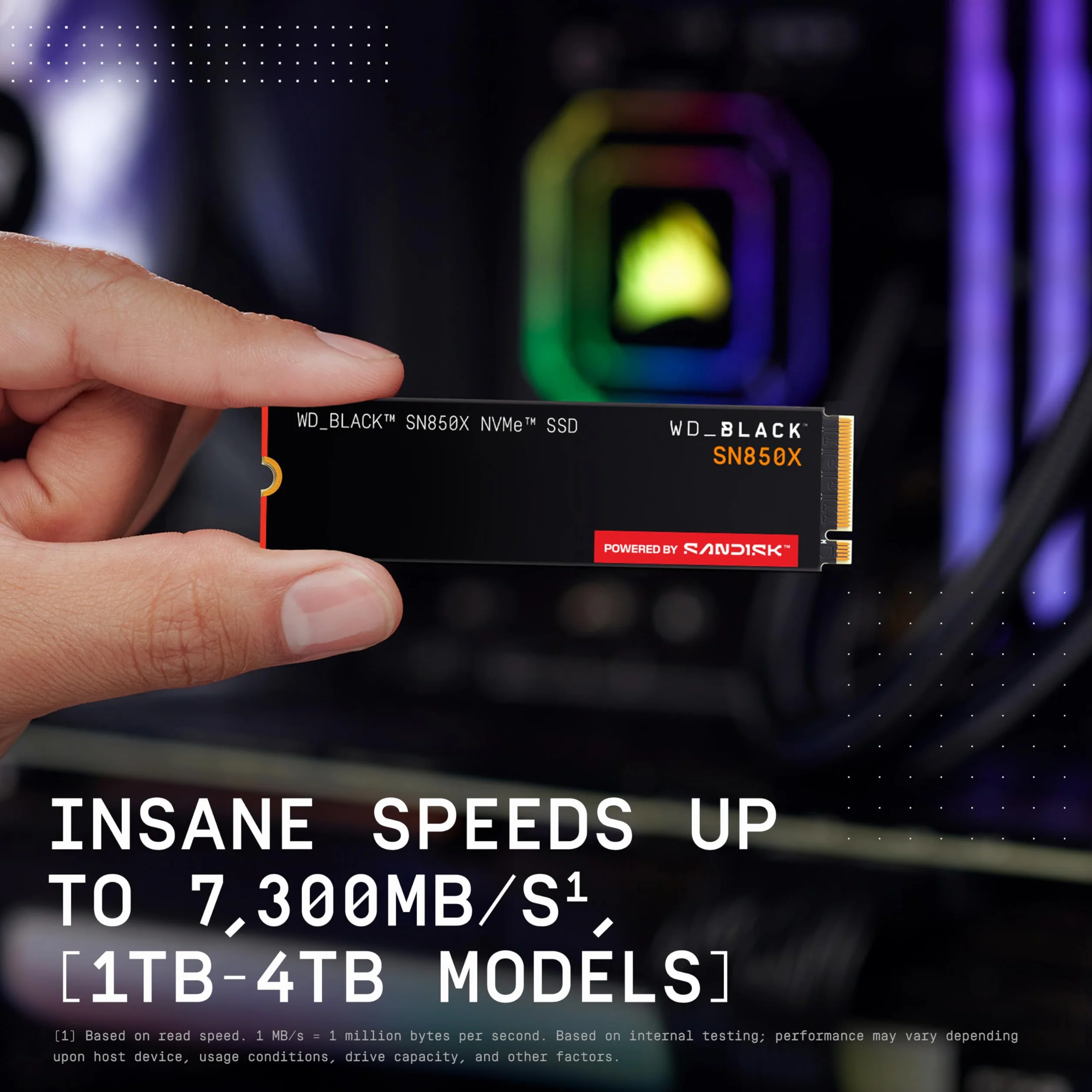 Wd Sn850X WDS100T2X0E Dysk Ssd, Czarny, 1 TB