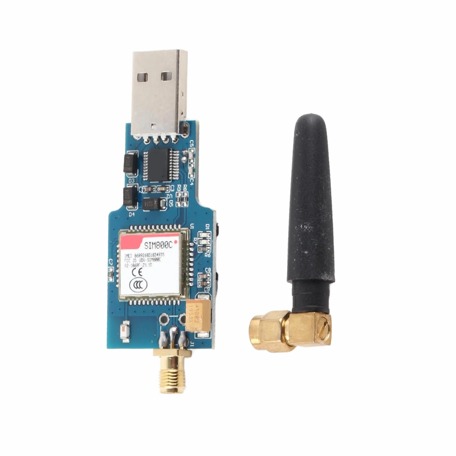 Module SIM800C USB vers GSM pour Données Vocales SMS GPRS TTS