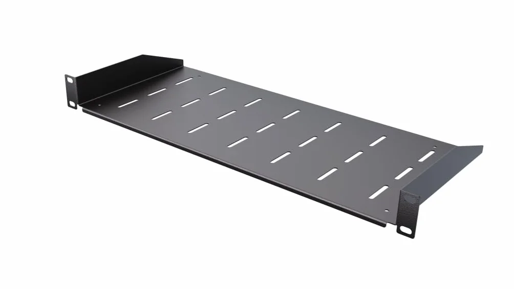 Étagère Rack Serveur 1U 19 Pouces Capacité 25 kg Fixation Arrière Profondeur Variable