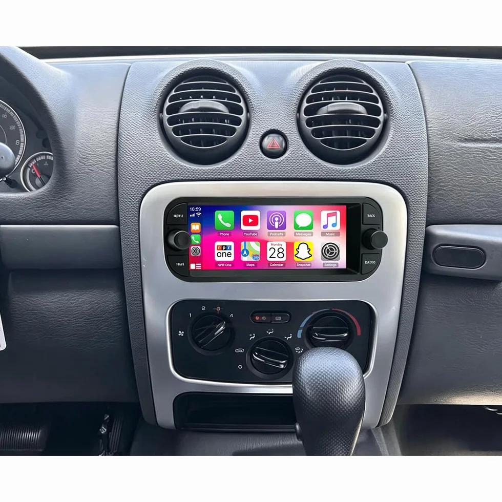 Radio samochodowe z systemem Android 14 do Jeep Liberty 2001-2007, ekran dotykowy 6,86" 2 DIN, radio samochodowe DAB Bluetooth z bezprzewodowym ekranem Carplay z systemem Android, kamera cofania WiFi